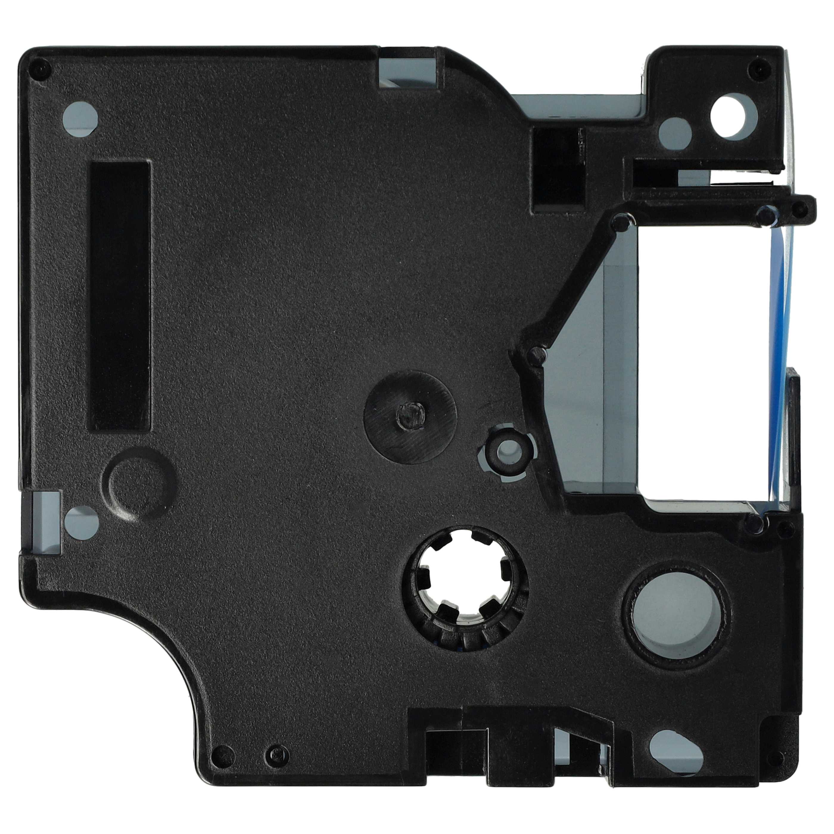 Label Tape replaces Dymo D1, 40911 - 9 mm Blue to Transparent