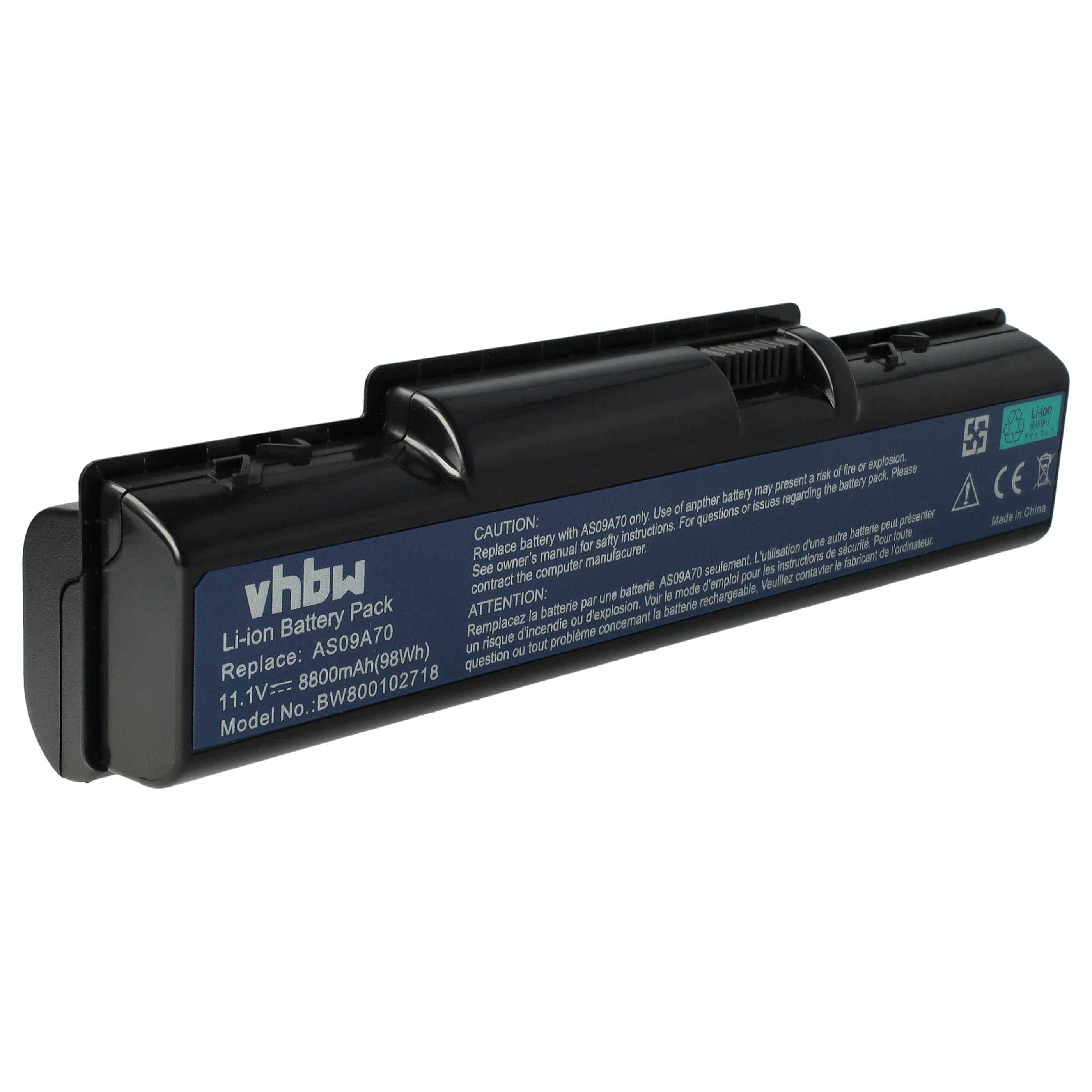 Akumulator do laptopa zamiennik Acer AS09A31, AS09A51, AS09A41, AS09A36 - 8800 mAh 11,1 V Li-Ion, czarny