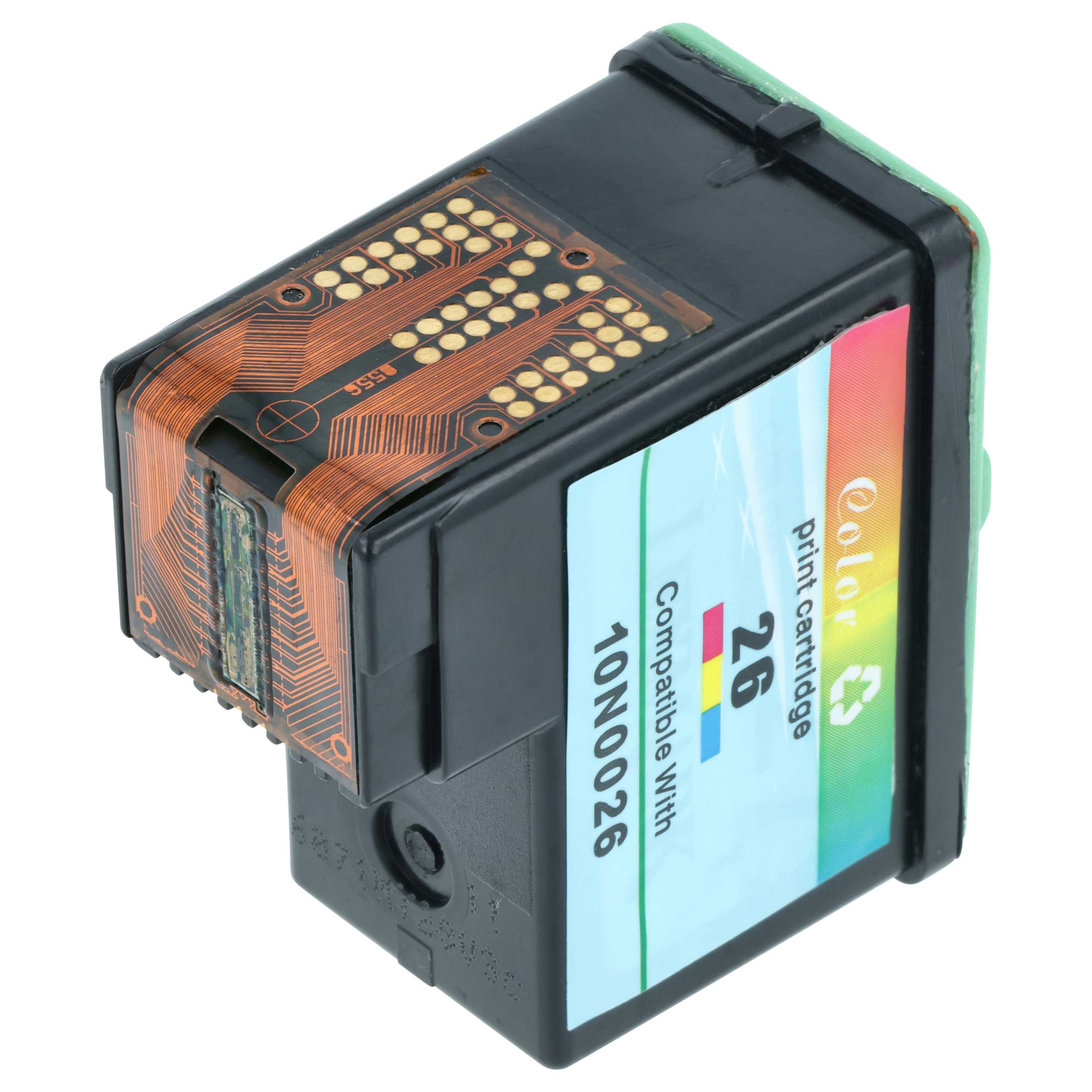 Cartuccia inchiostro sostituisce Lexmark 10N0026 per stampante - ciano/magenta/giallo, rigenerata 12 ml