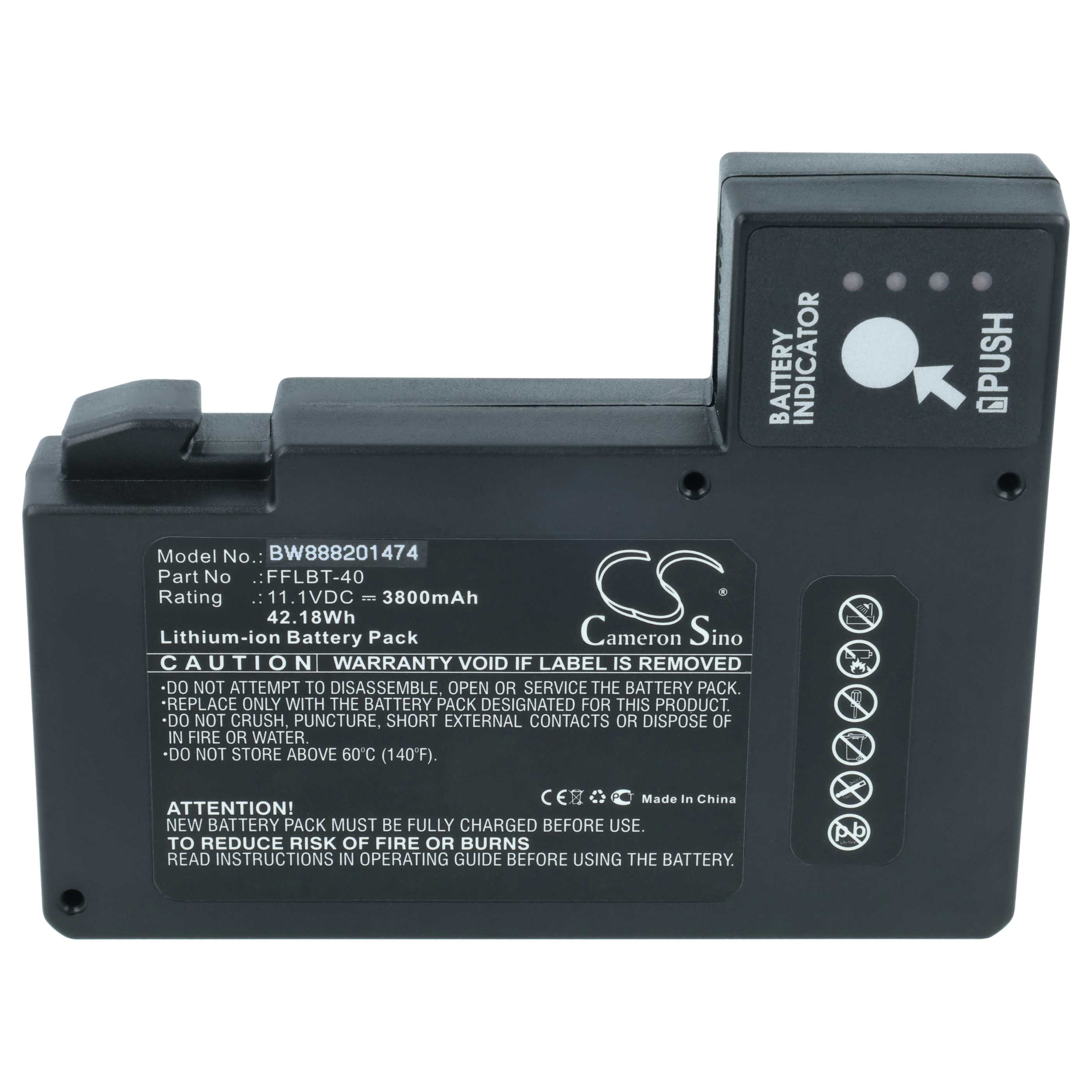 Fusion Splicer Battery replaces INNO FFLBT-40 - 3800 mAh 11.1 V Li-Ion