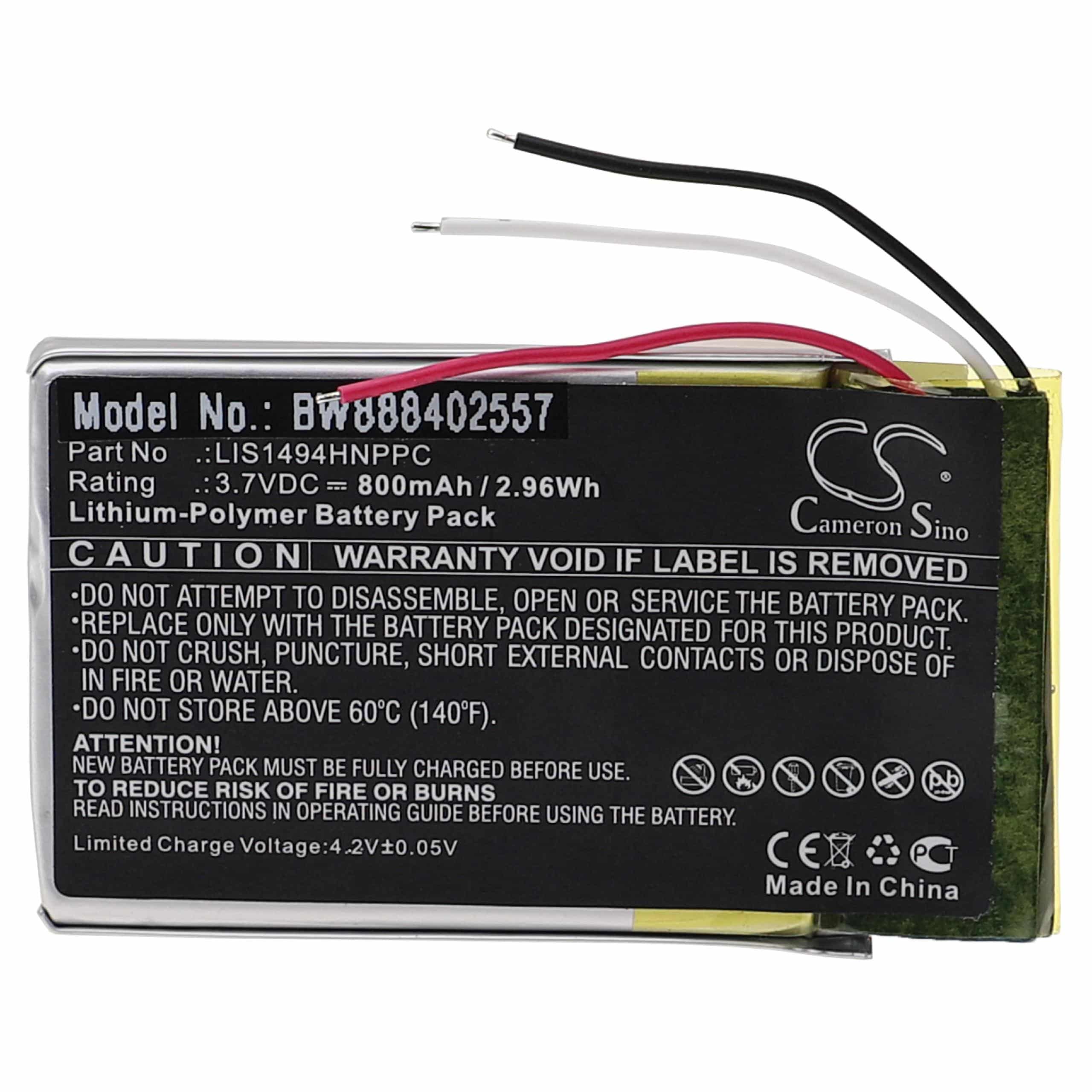 Wireless Headset Battery Replacement for Sony LIS1494HNPPC - 800mAh 3.7V Li-polymer