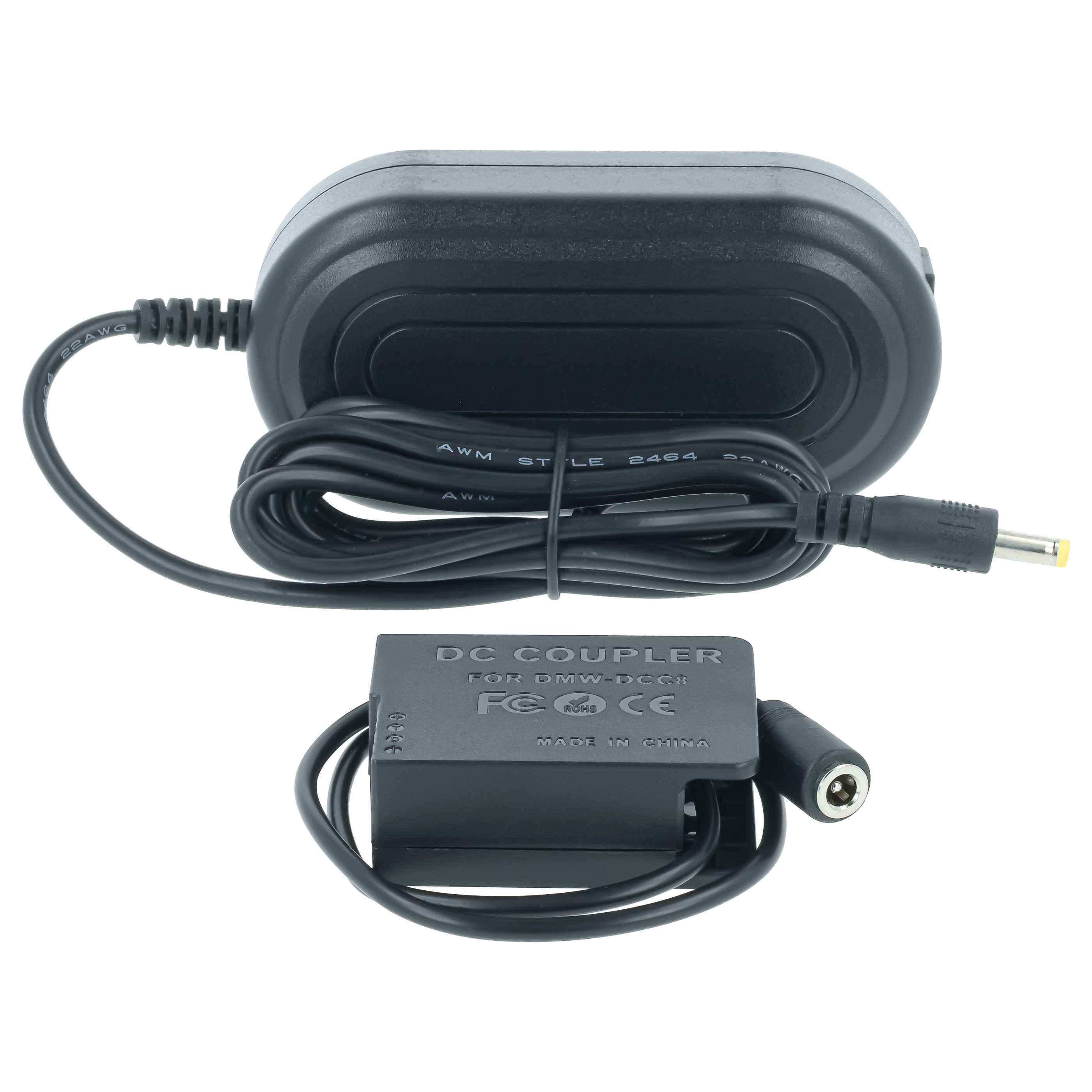Bloc secteur remplace Panasonic DMW-DCC8, DMW-AC8EG, DMW-AC8 pour caméra Leica + coupleur DC comme Panasonic