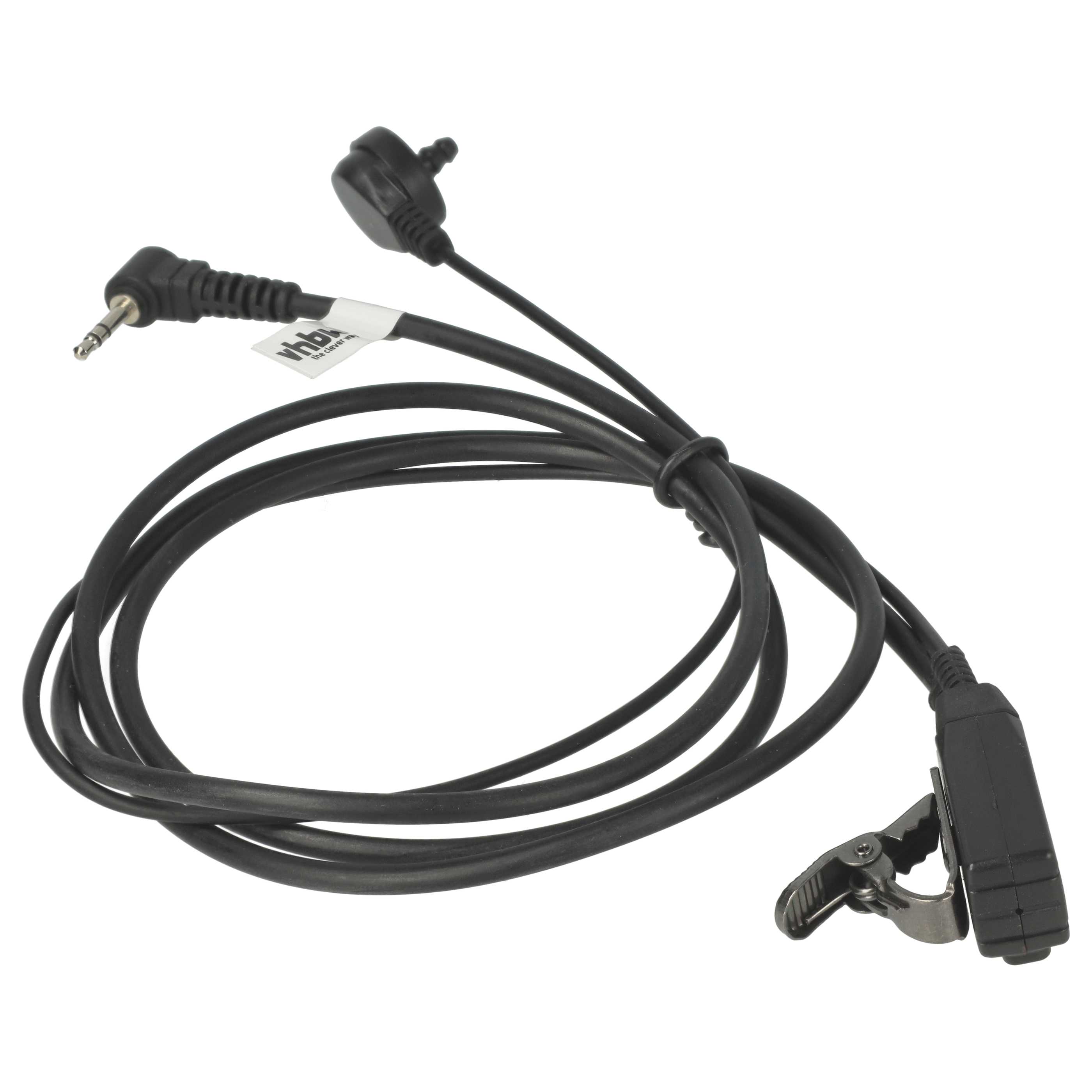 5x Security Headset suitable for Motorola PMR446 Radio - "Take Call Button", Clip Mount + Phono Cable