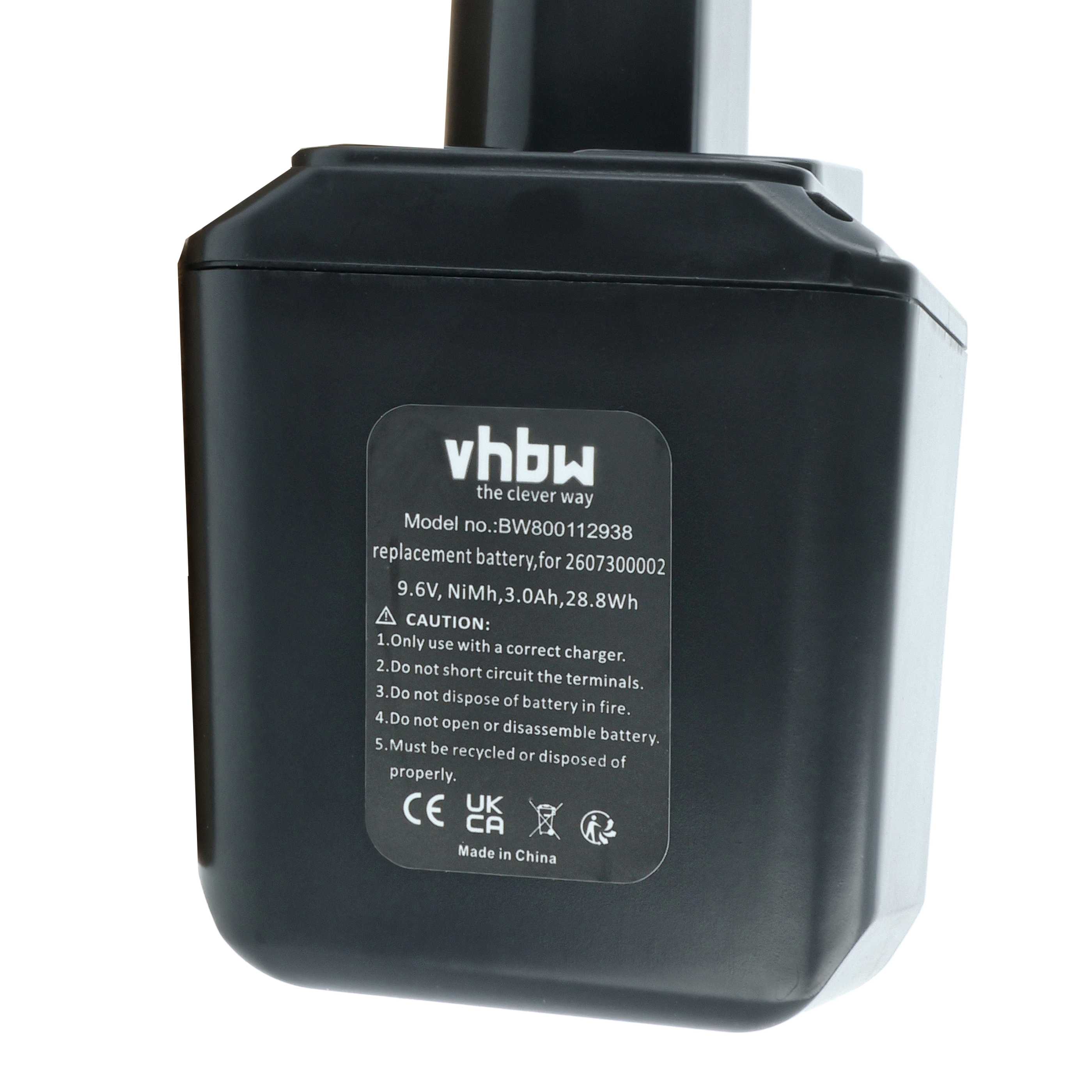 3x Battery replaces Bosch 26073000002, 2 607 3000 002, 2607300002 Electric Power Tool - 3000 mAh, 9.6 V, NiMH