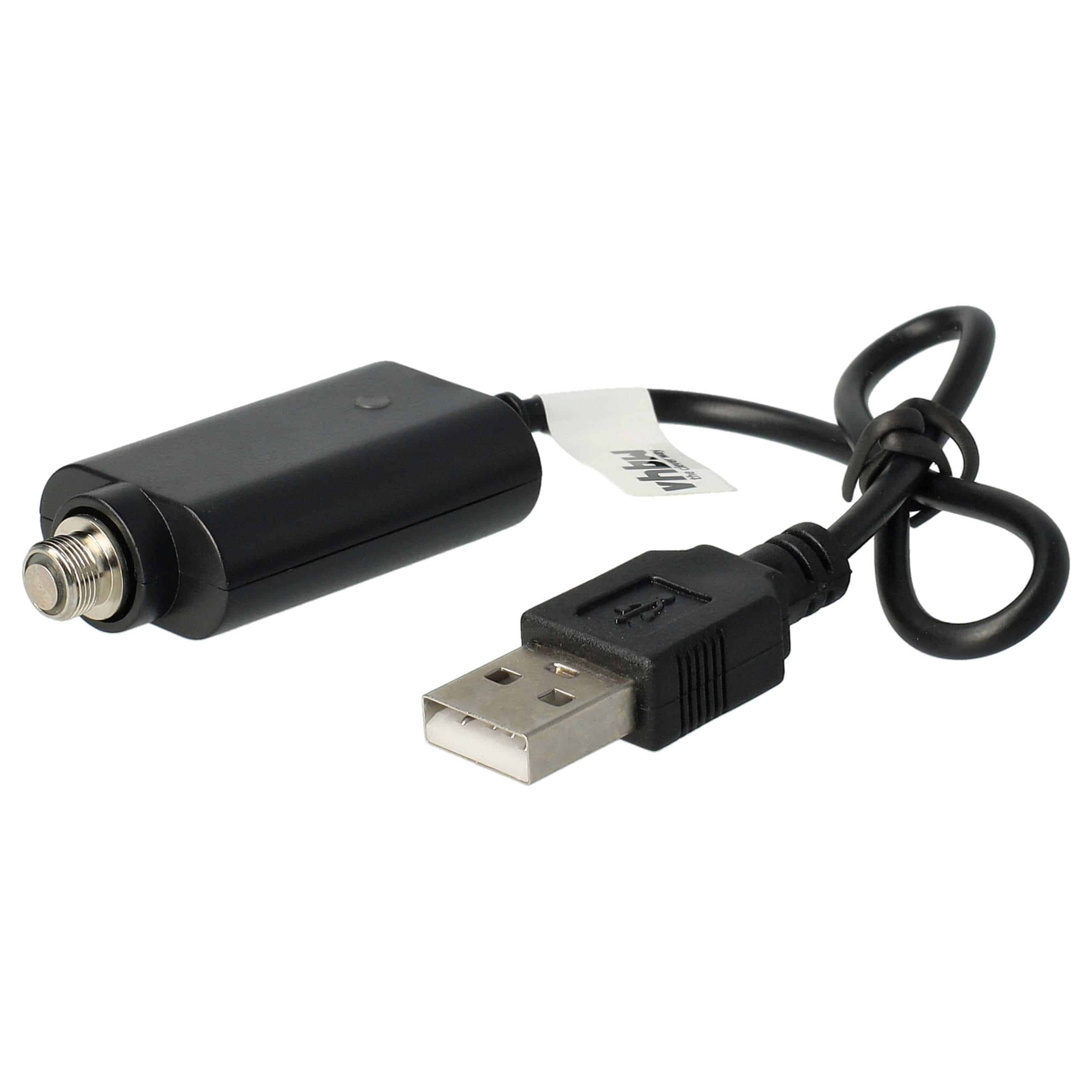 vhbw USB Ladegerät E-Zigarette, E-Shisha mit Schraubverschluss - 25cm Ladekabel