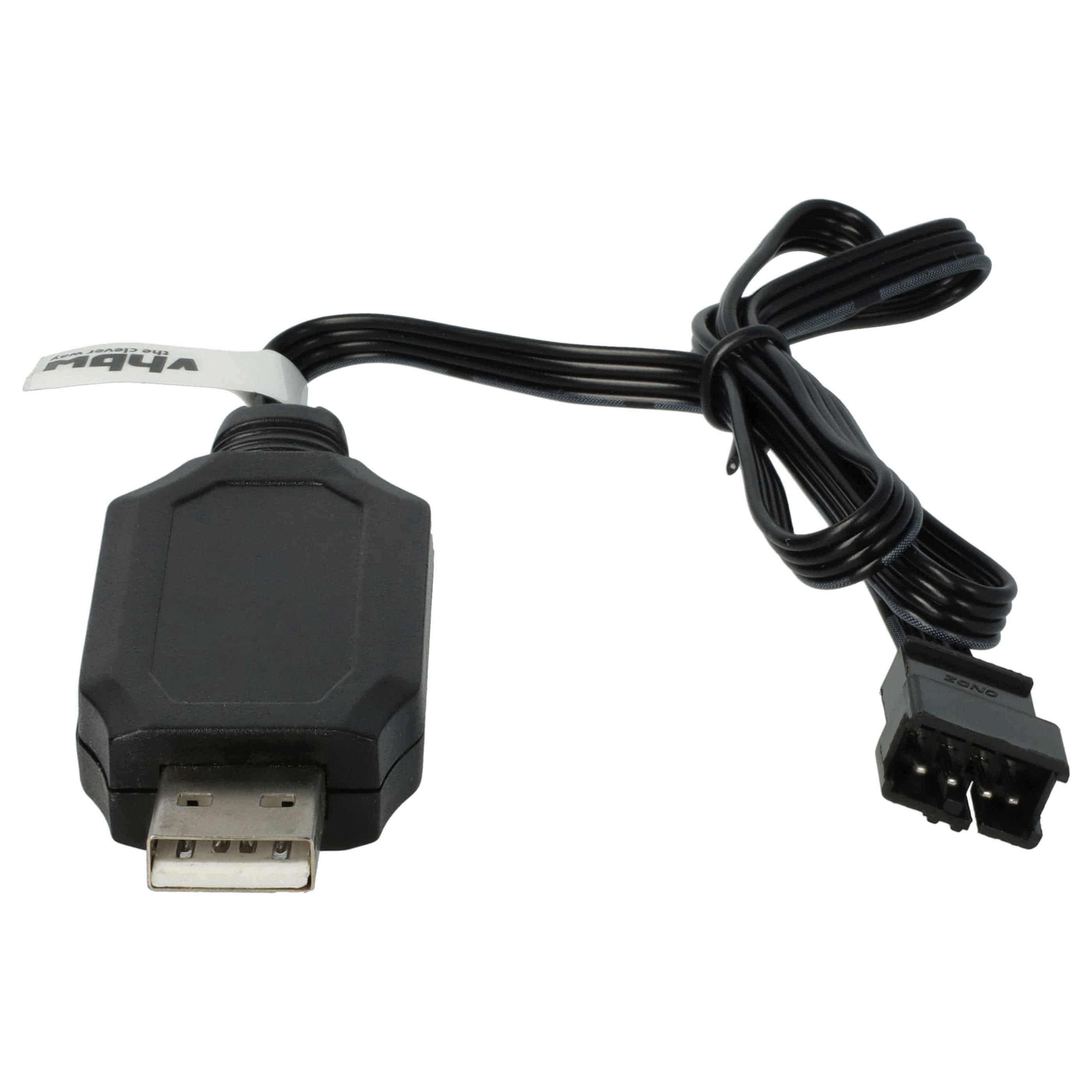 USB Charging Cable suitable for RC Batteries with SM-4P Connector, RC Model Making Battery Packs - 60 cm 7.5 V
