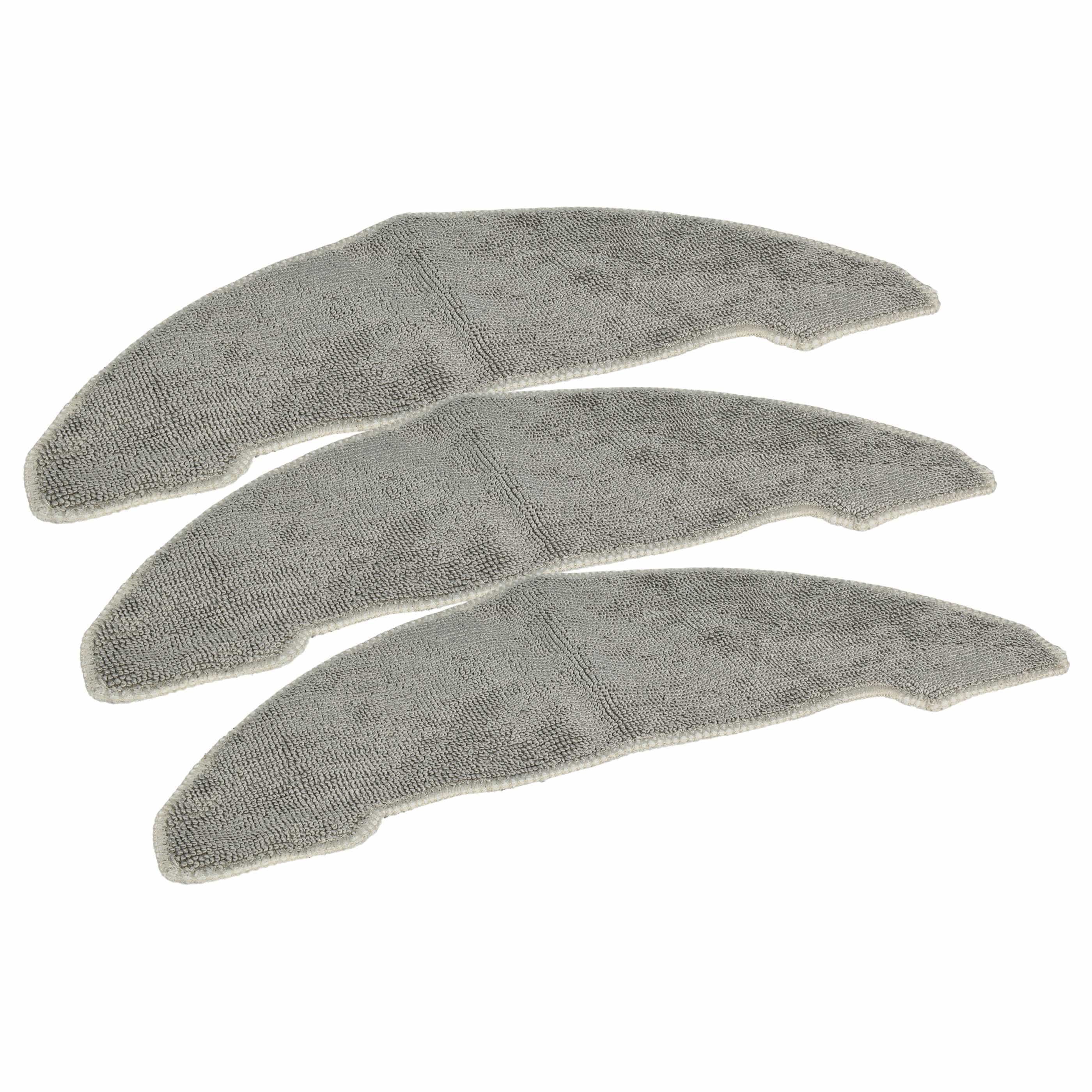 3x Cleaning Cloth suitable for Proscenic 850T Robot Vacuum - microfibre