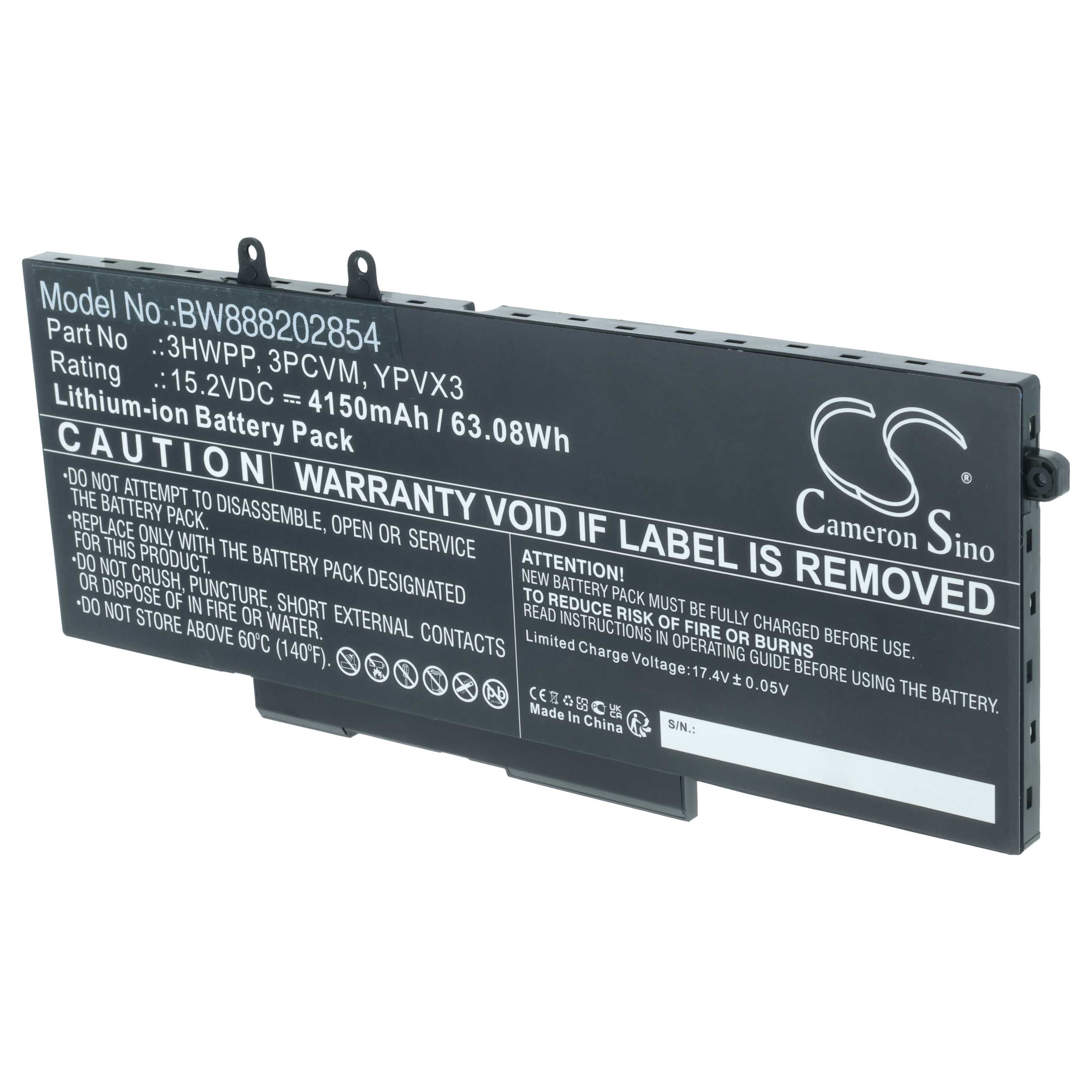 Akumulator do laptopa zamiennik Dell 1VY7F, 3HWPP, 10X1J, 401D9, 3PCVM, 3YNXM - 4150 mAh 15,2 V Li-Ion
