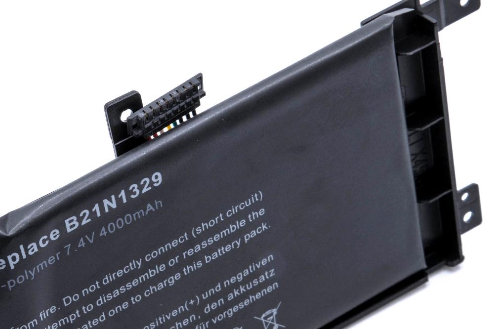 Batterie remplace Asus 0B200-00840000 pour ordinateur portable - 4000mAh 7,4V Li-polymère, noir