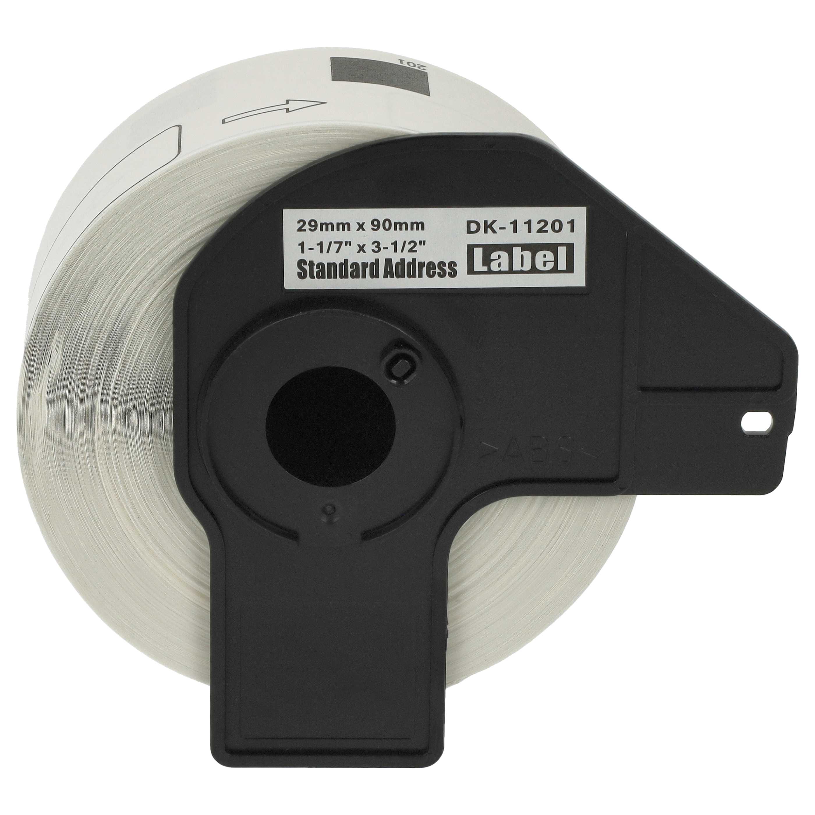 5x Label Roll replaces Brother DK-11201 Labeller - Premium 29 mm x 90 mm + Holder
