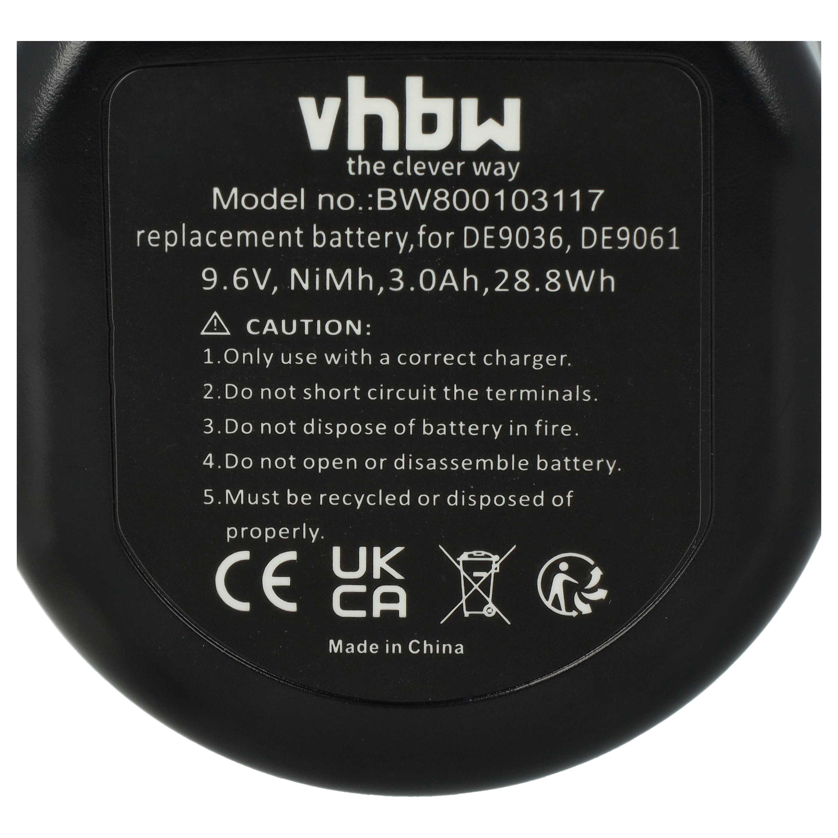 Akku 9,6V als Ersatz für Black & Decker PS120A, PS120, FSB96, A9274, A9251, A9242, A9272, A9265 - 3Ah, NiMH