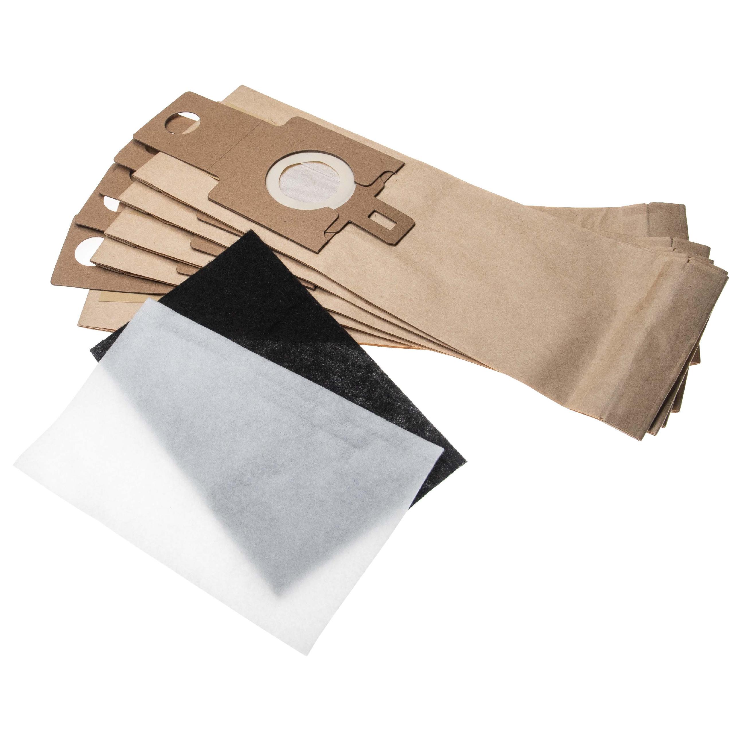 Kit filtre + sac 12 pcs (papier) remplace Hoover H20A, 9162280 pour aspirateur Hanseatic