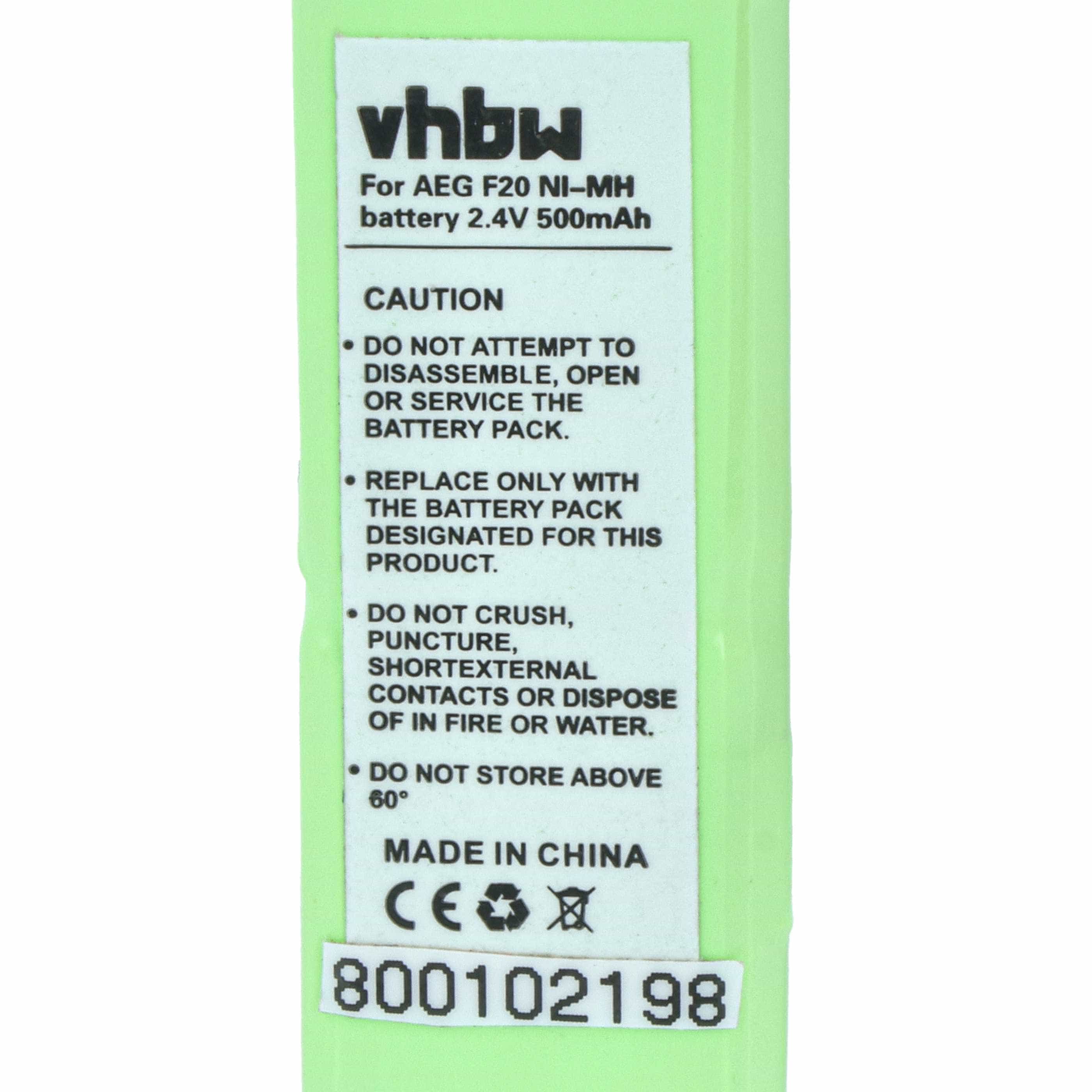 2x Batteries remplace pour téléphone Grundig - 500mAh 2,4V NiMH