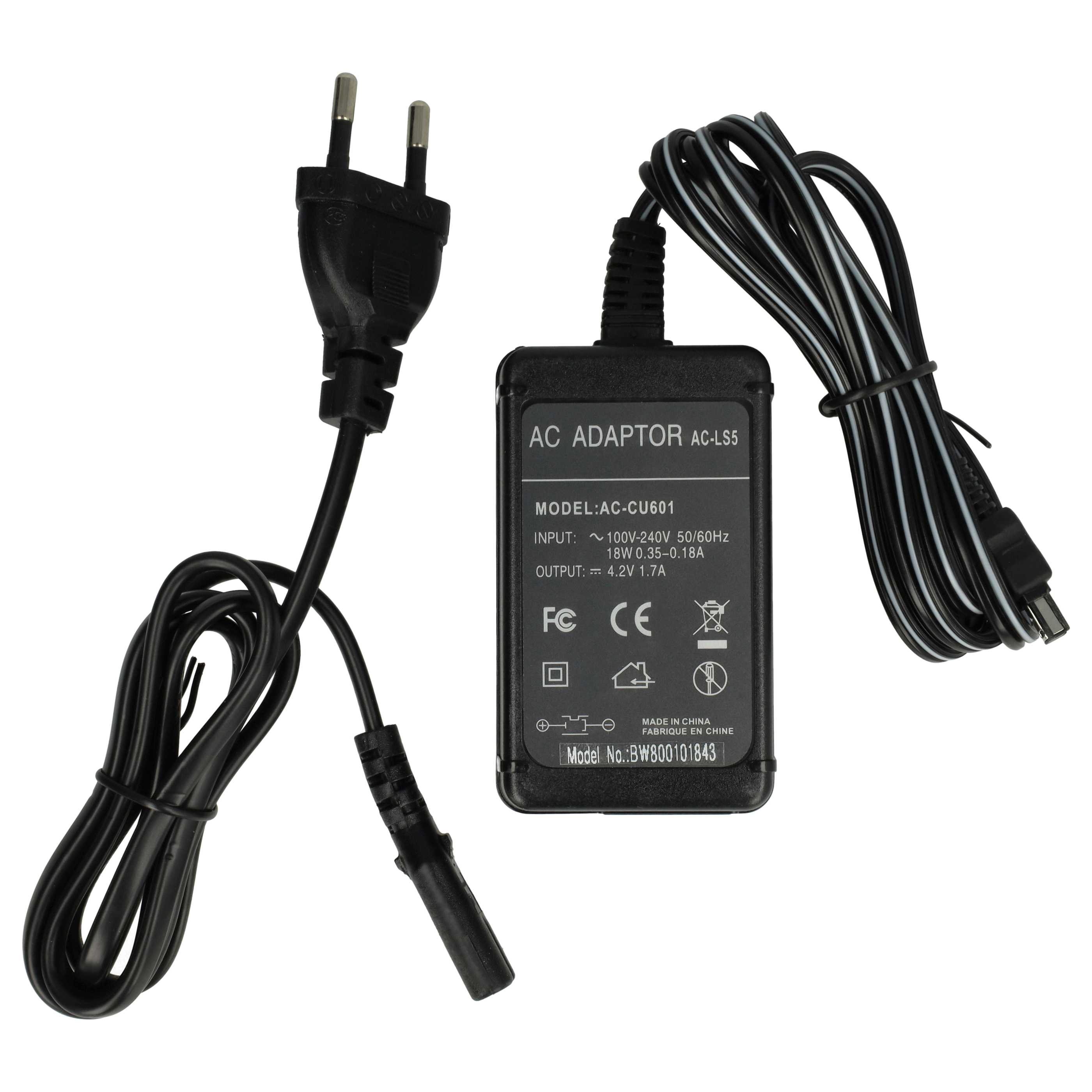 Fuente alimentación reemplaza Sony AC-LS5K, AC-LS5 para cámara 2m