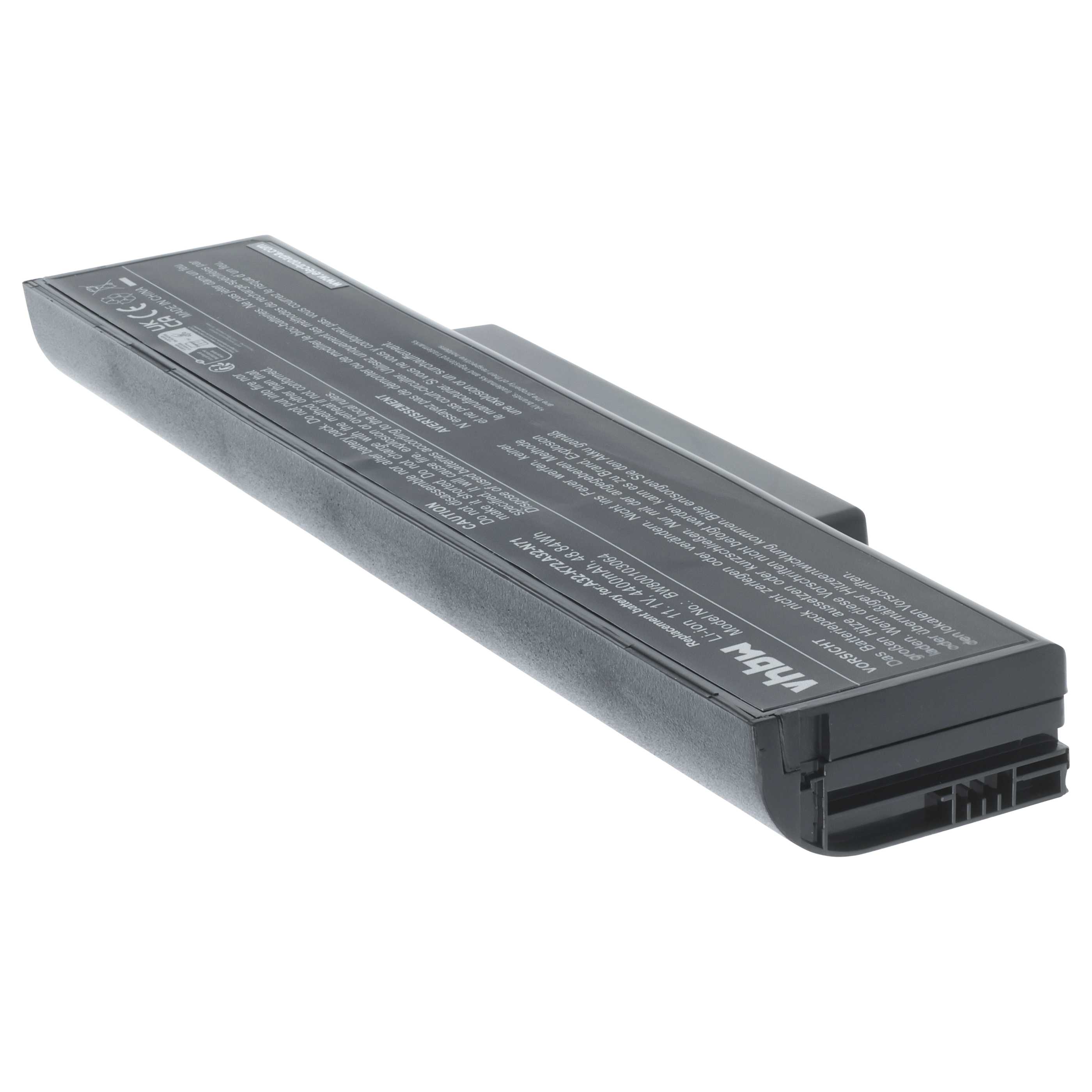 Batteria sostituisce Asus 70-NZY1B1000Z, 70-NX01B1000Z, 70-NXH1B1000Z per notebook - 4400mAh 11,1V Li-Ion nero