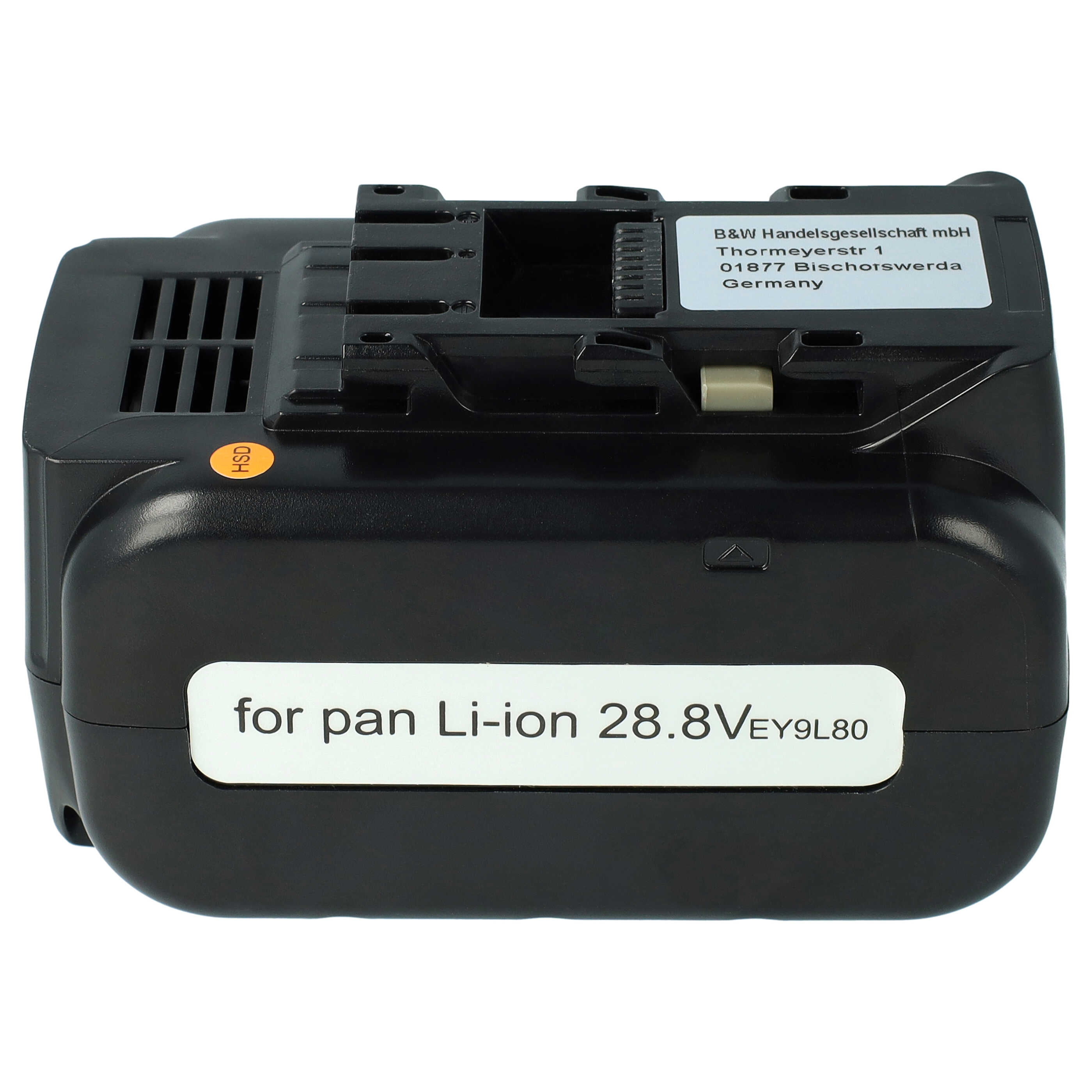 Batería reemplaza Panasonic EZ9L80, EY9L80B, EY9L80 para herramienta - 5000 mAh, 28,8 V, Li-Ion