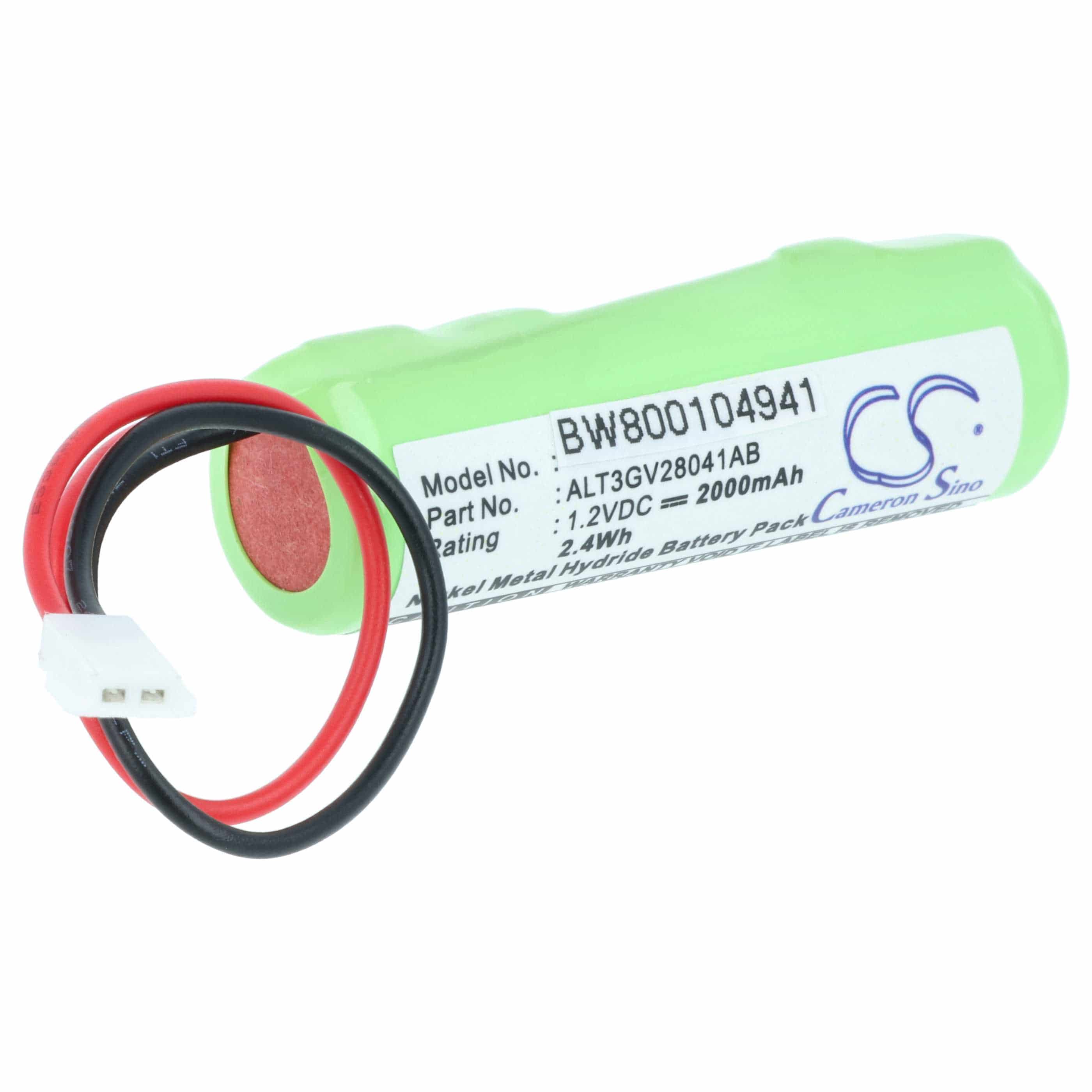 Batterie remplace Alcatel 3MG27109AA, ALT3GV28041AB, 3GV28041AB pour téléphone Alcatel - 2000mAh 1,2V NiMH