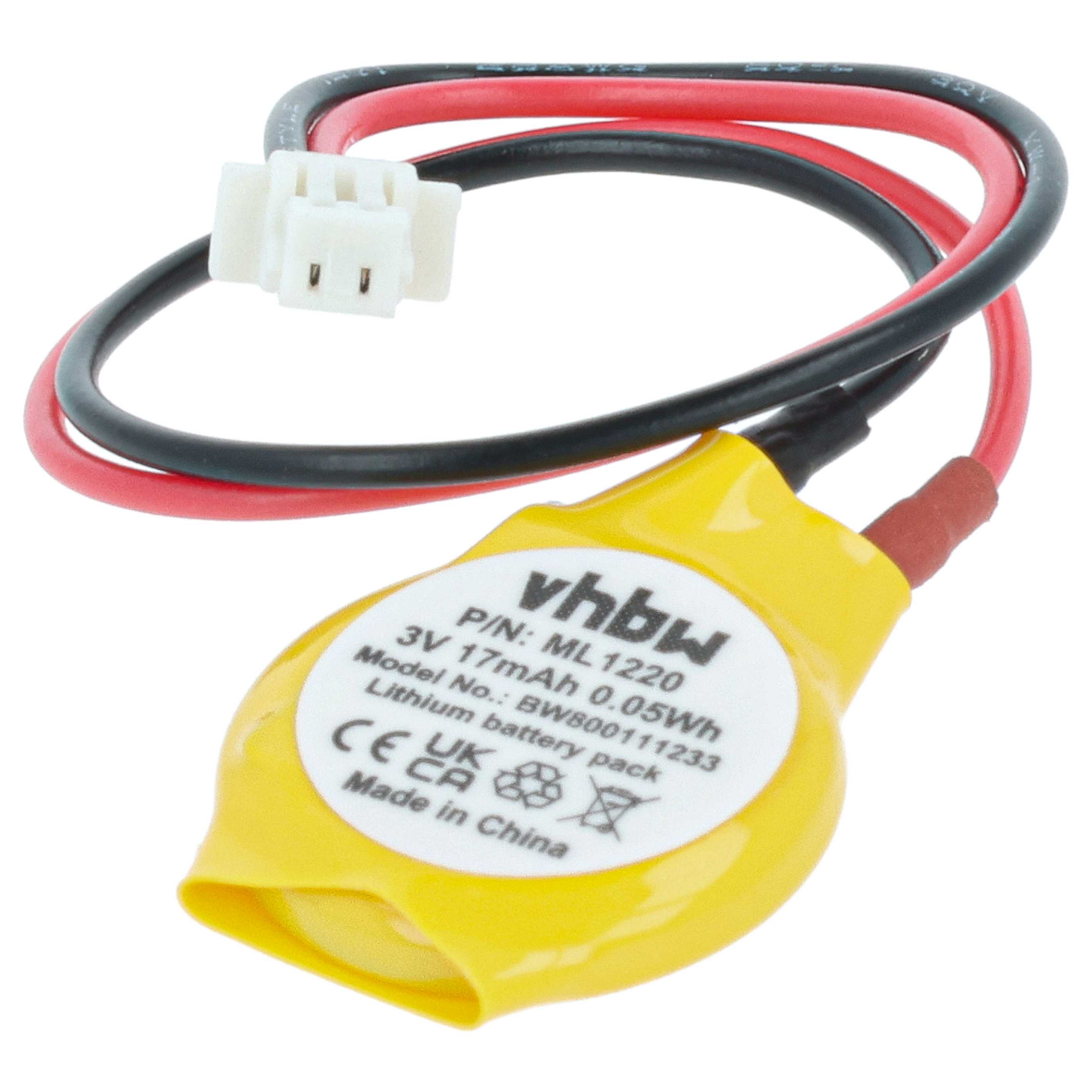 Computer BIOS Battery Replacement for Maxell ML1220, 1207 - 17 mAh 3 V Li-Ion