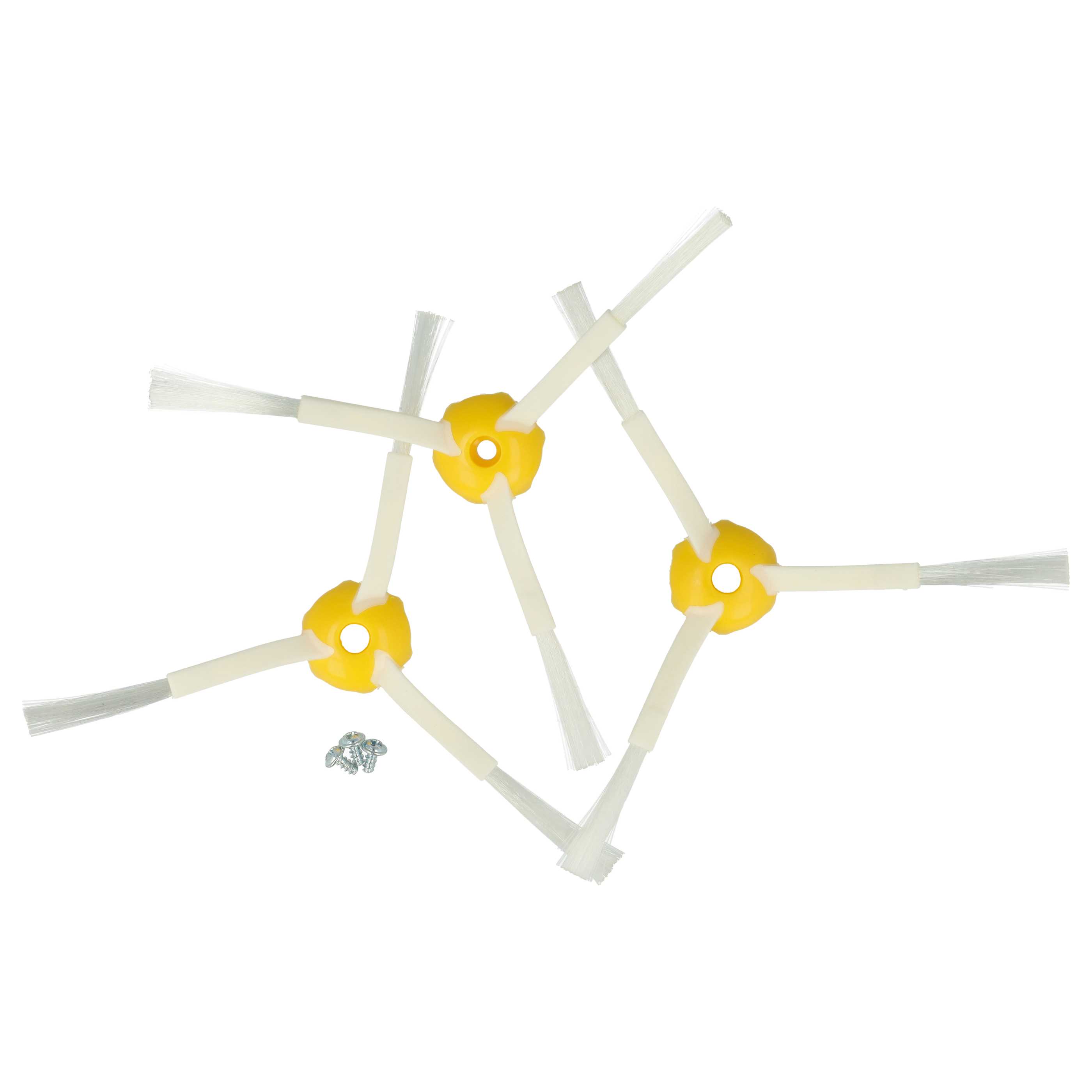 6x Side Brush suitable for iRobot Roomba 866, 886, 900, 980 Robot Vacuum Cleaner - 3-armed, white