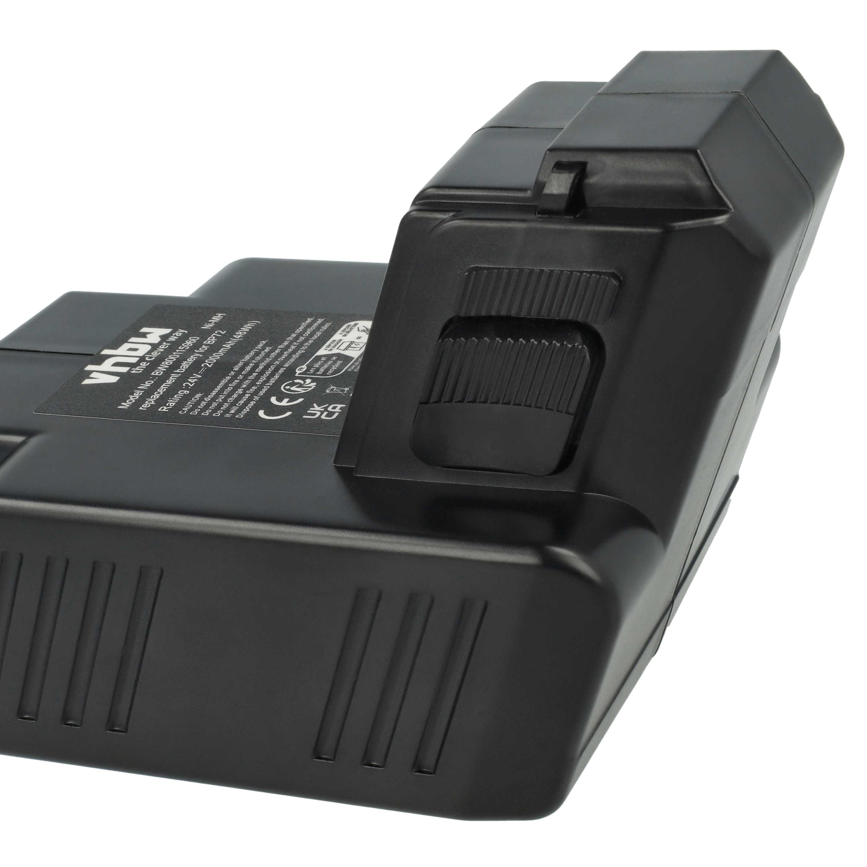 2x Battery replaces Hilti BP72, BP60, 331530, BP40 Electric Power Tool - 2000 mAh, 24 V, NiMH