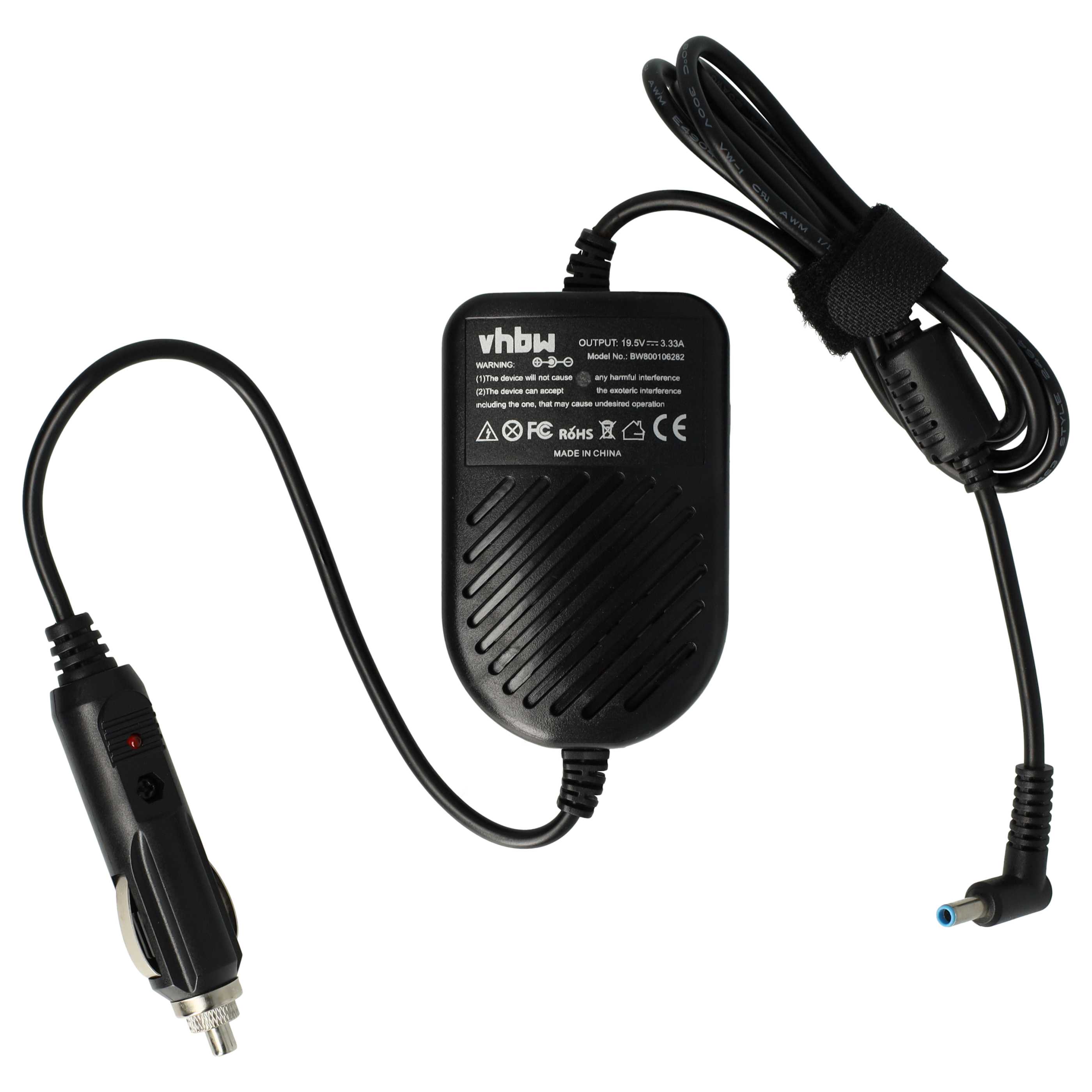 Chargeur auto remplace HP PP009C pour ordinateur portable - 3.34 A