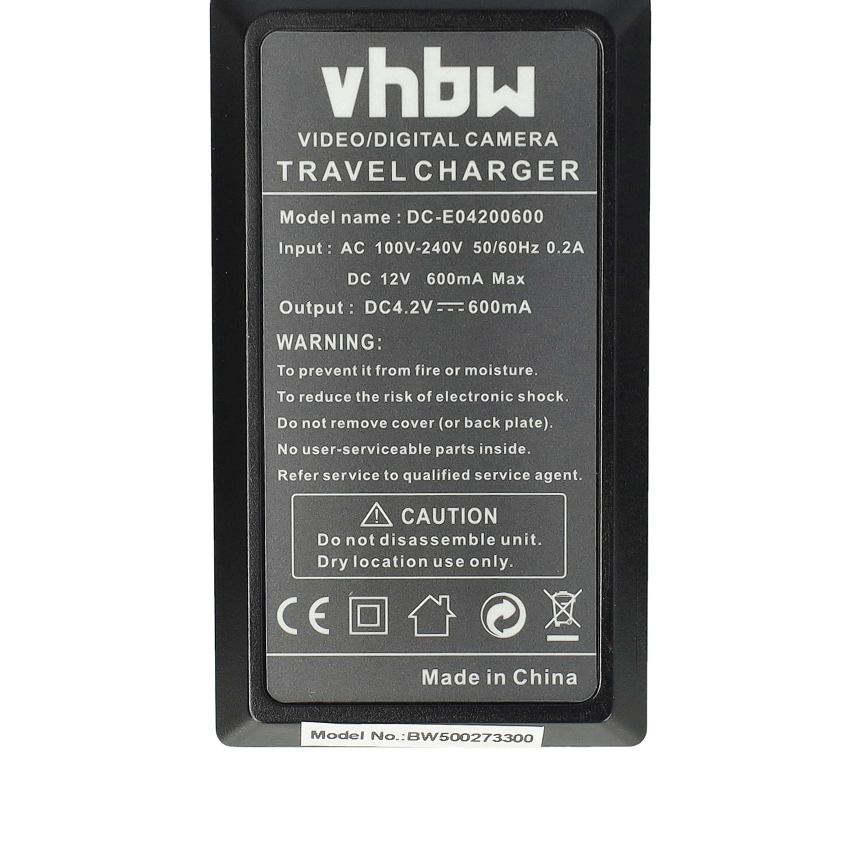 Battery Charger suitable for aquapix W510 Camera etc. - 0.6 A, 4.2 V