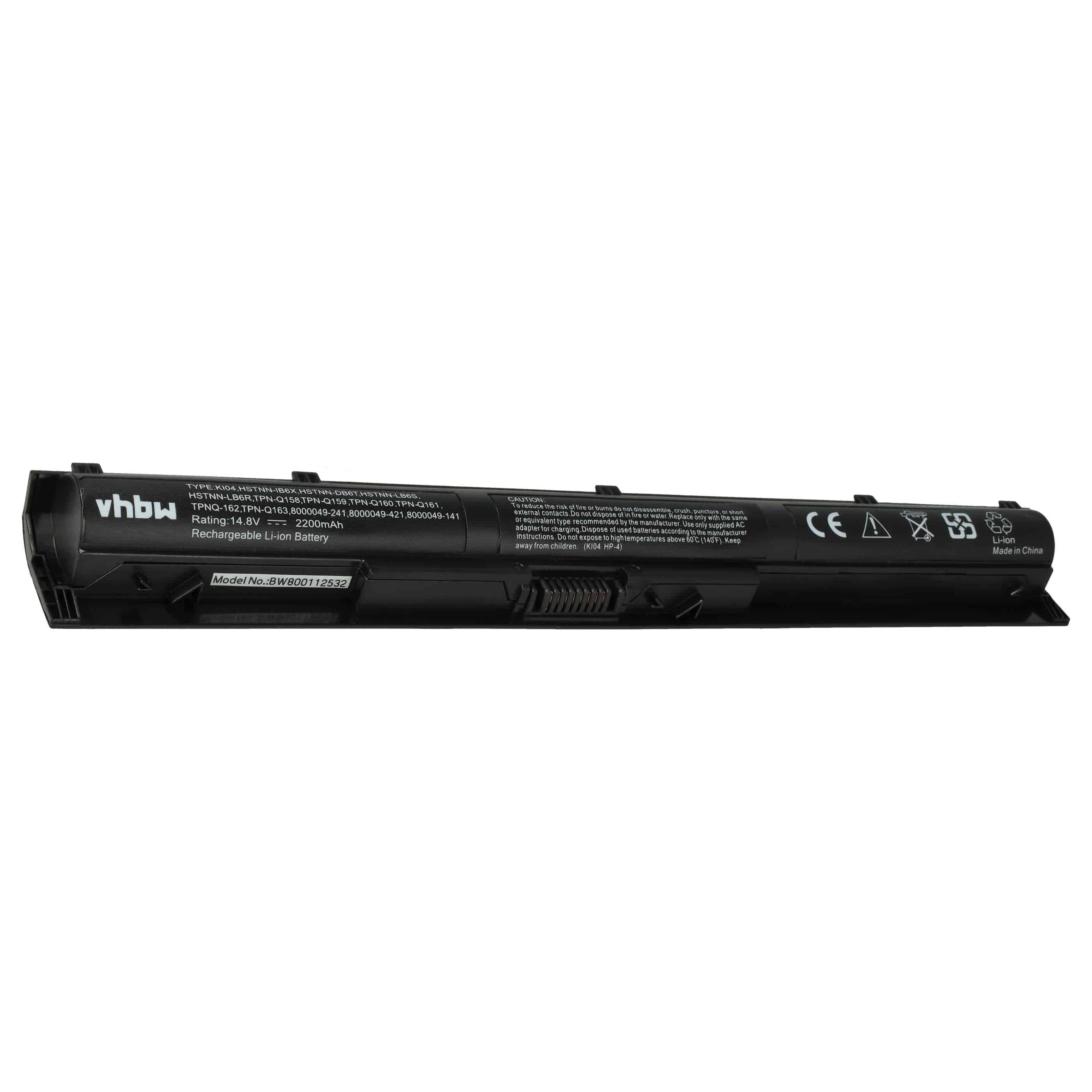Akumulator do laptopa zamiennik HP 800049-001, 800049-241, HSTNN-DB6T - 2200 mAh 14,8 V Li-Ion, czarny