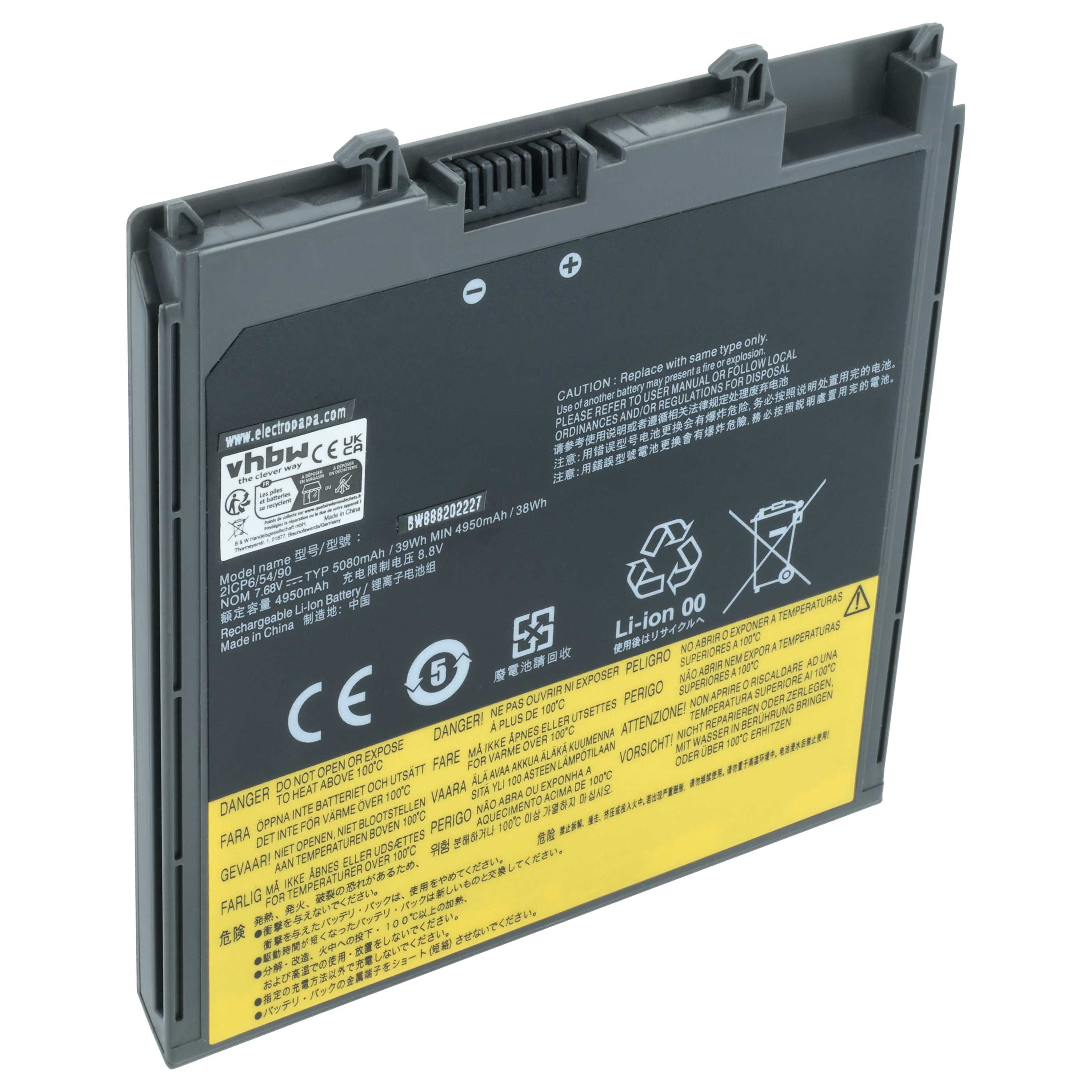 Akumulator do laptopa zamiennik Lenovo 5B10P98184, 5B10P98186, 5B10P98182, 5B10P98183 - 4800 mAh 7,72 V Li-Ion
