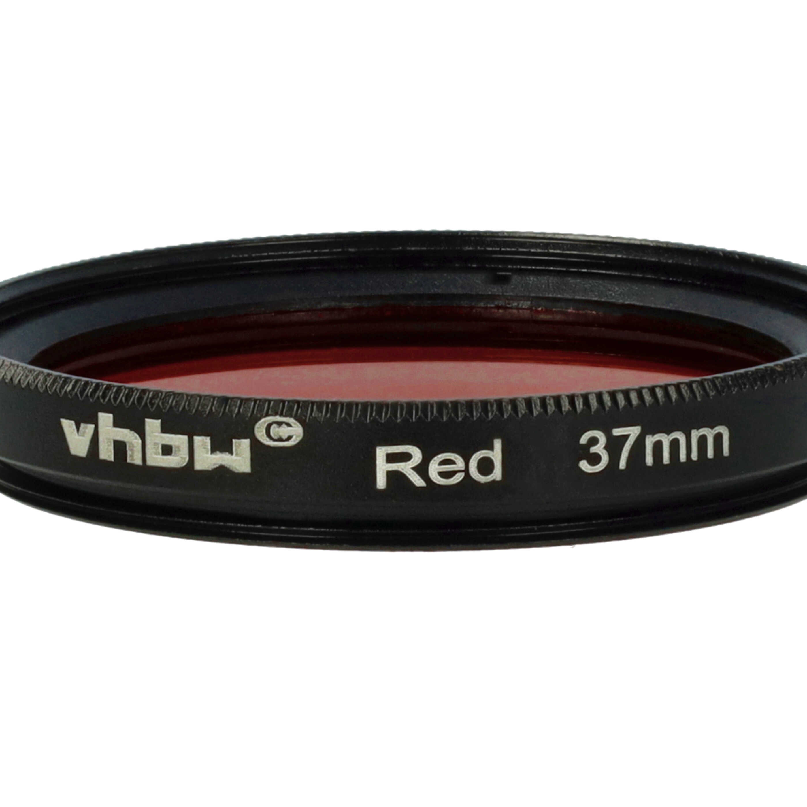 Coloured Filter, Red suitable for Camera Lenses with 37 mm Filter Thread - Red Filter