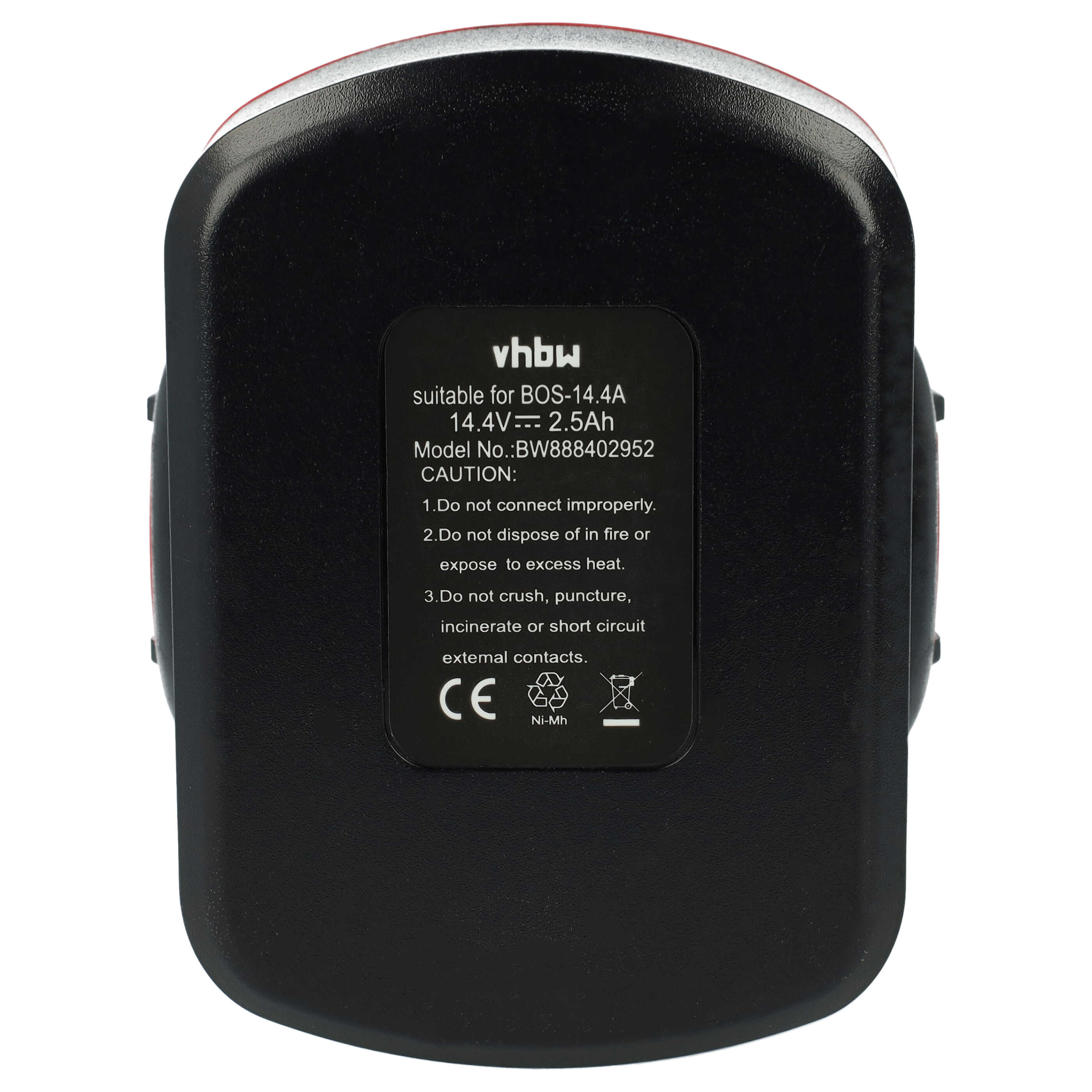 Batterie remplace Bosch 2 607 335 263, 1617S0004W pour outil électrique - 2500 mAh, 14,4 V, NiMH