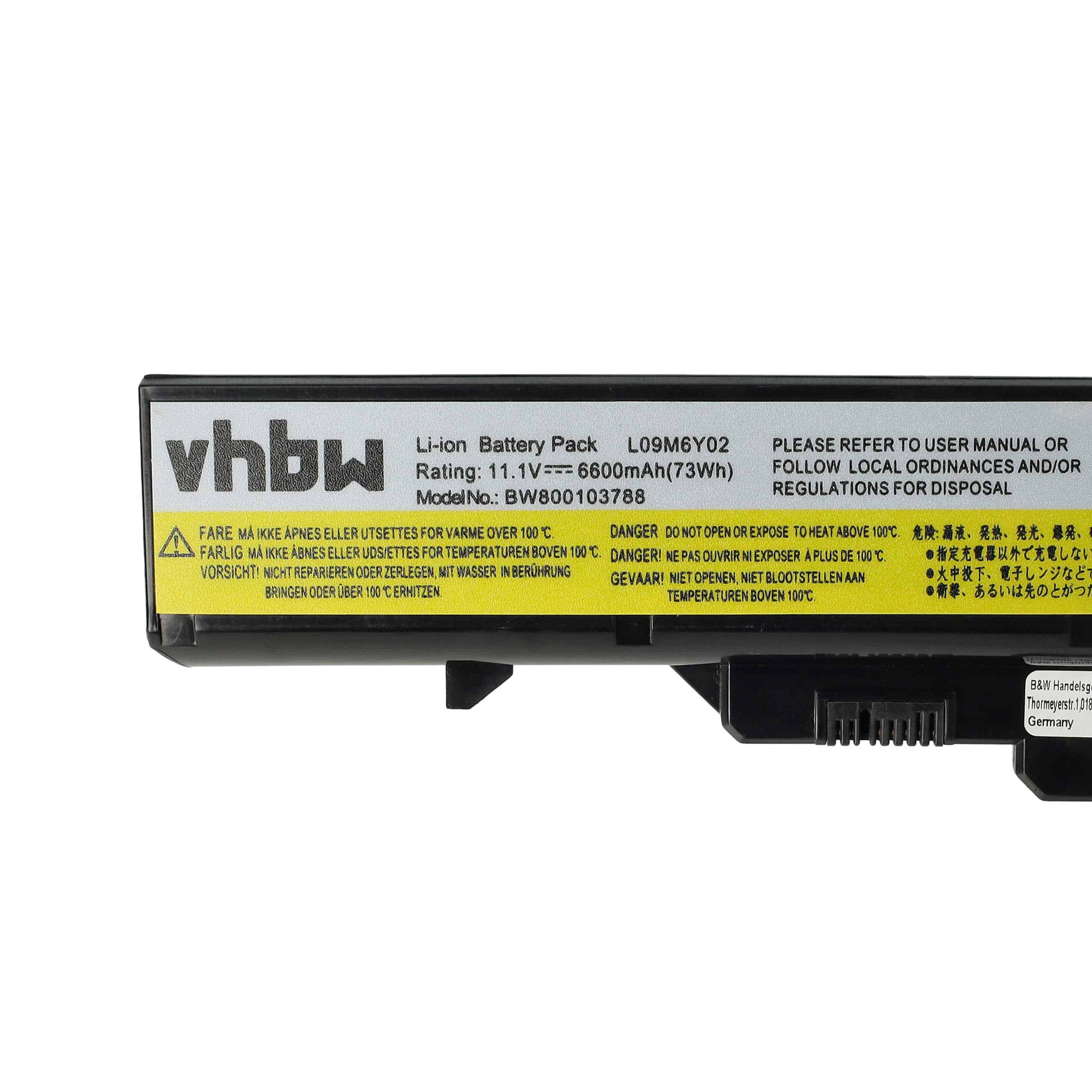 Akumulator do laptopa zamiennik IBM / Lenovo 121000938, 121000937, 121000935 - 6600 mAh 11,1 V Li-Ion, czarny