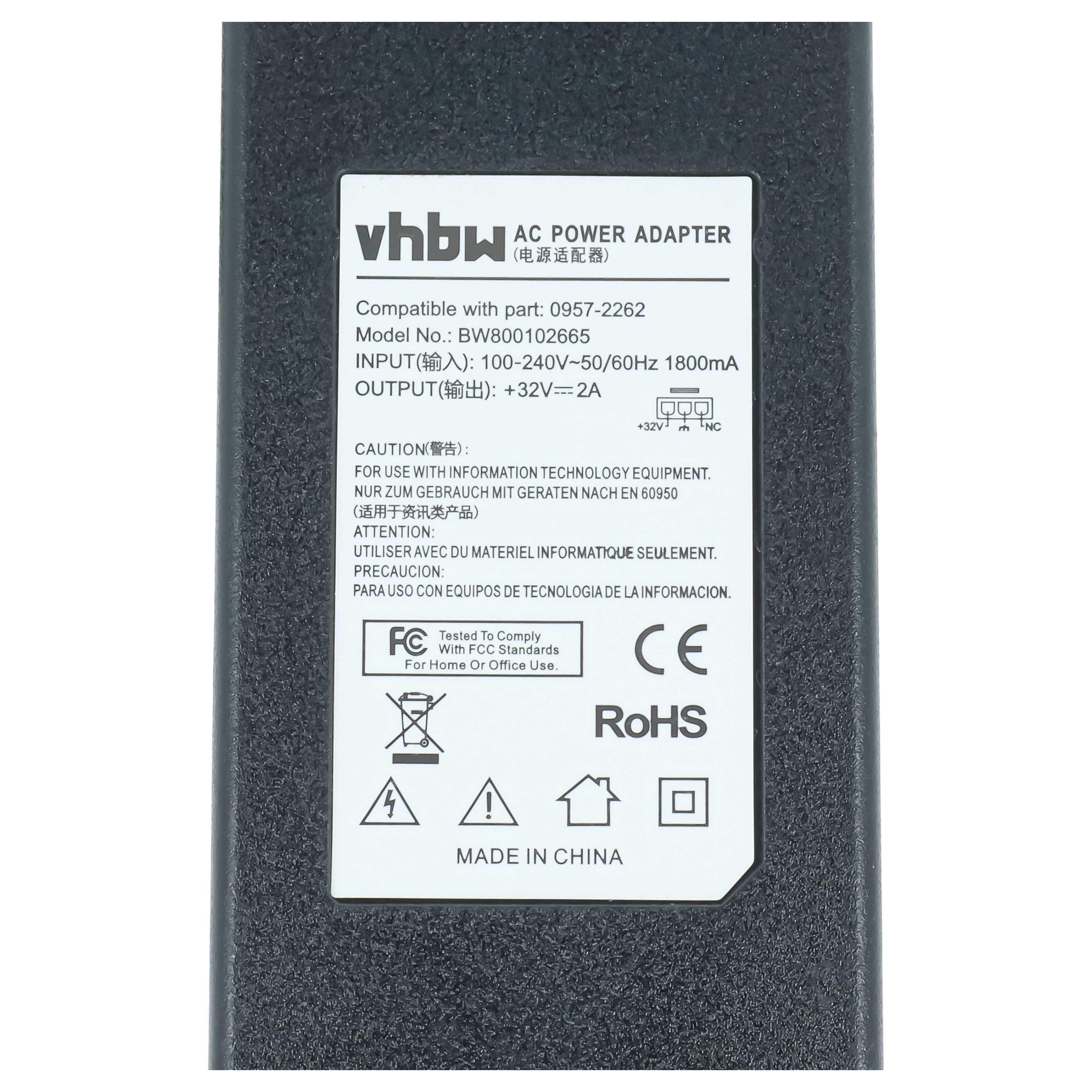 Mains Power Adapter replaces HP 0957-2093, 0957-2262 Printer