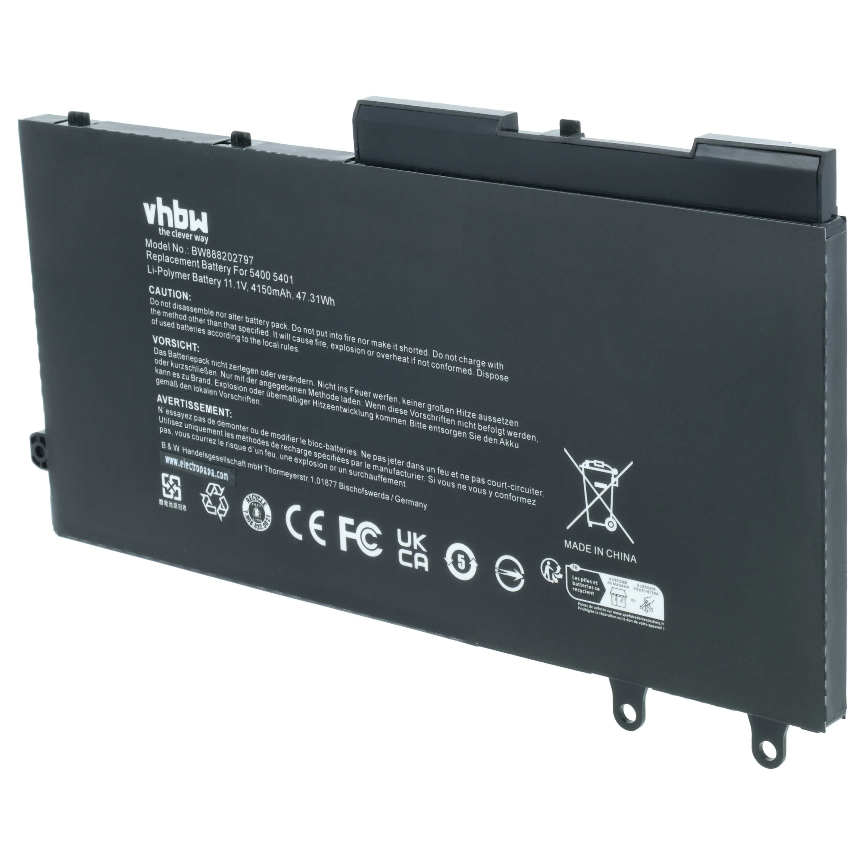 Akumulator do laptopa zamiennik Dell 49HG8, H82T6, K7C4H, R8D7N, TNT6H, W8GMW - 4150 mAh 11,4 V Li-Ion