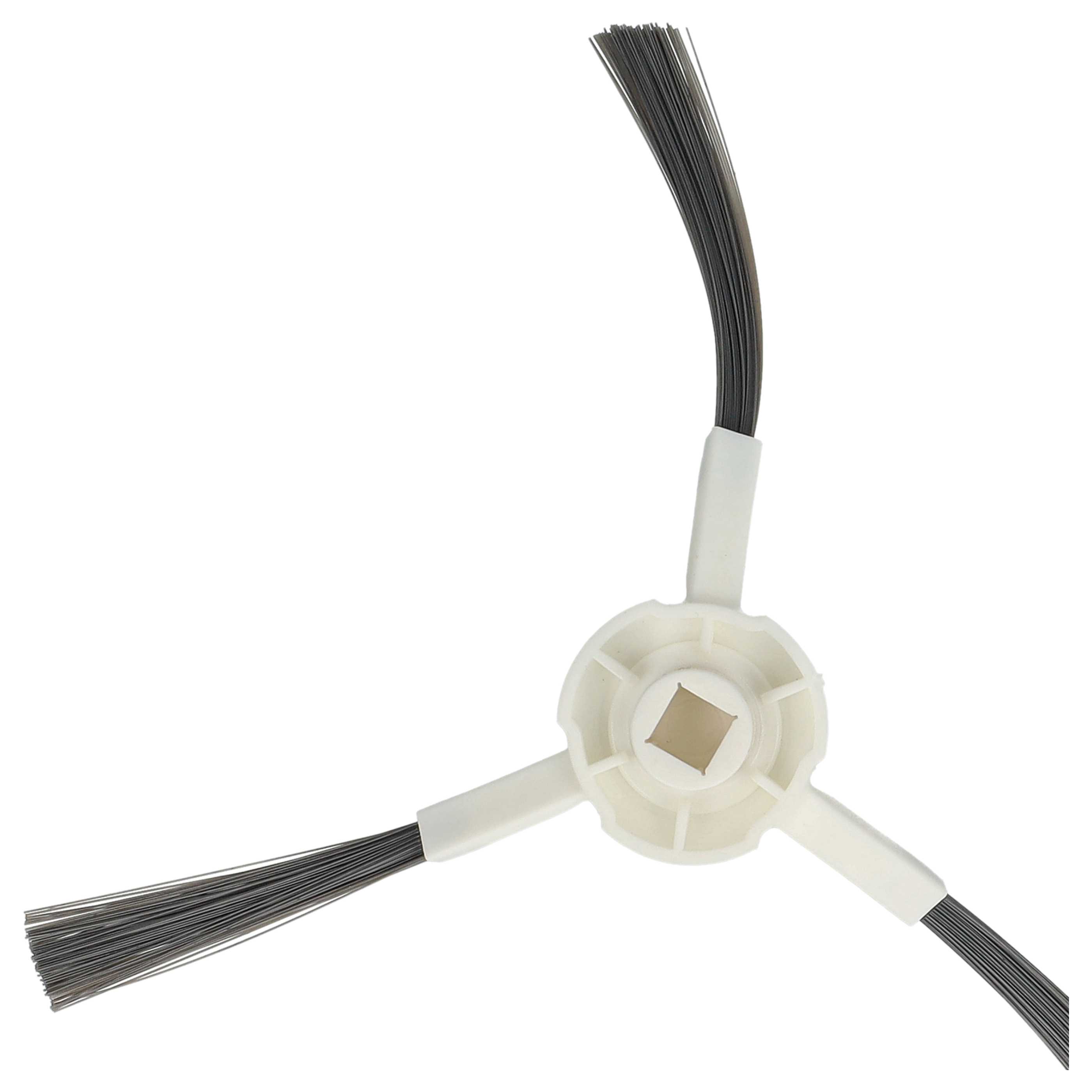 10x Side Brush suitable for Dreame, Xiaomi, Mova L10 Robot Vacuum Cleaner etc. - 3-armed, white, grey