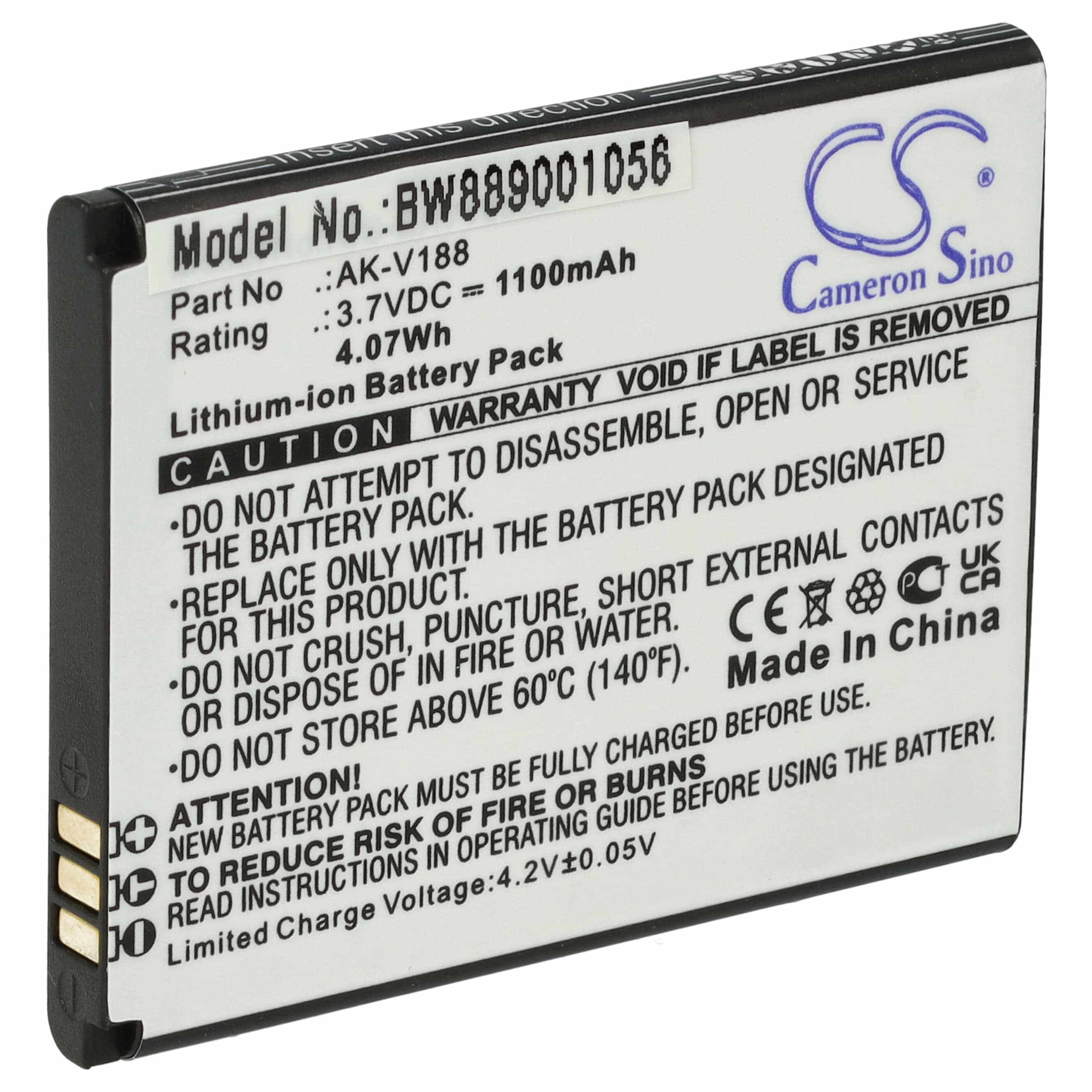 Batteria sostituisce Emporia AK-V188 per cellulare Emporia - 1100mAh 3,7V Li-Ion 