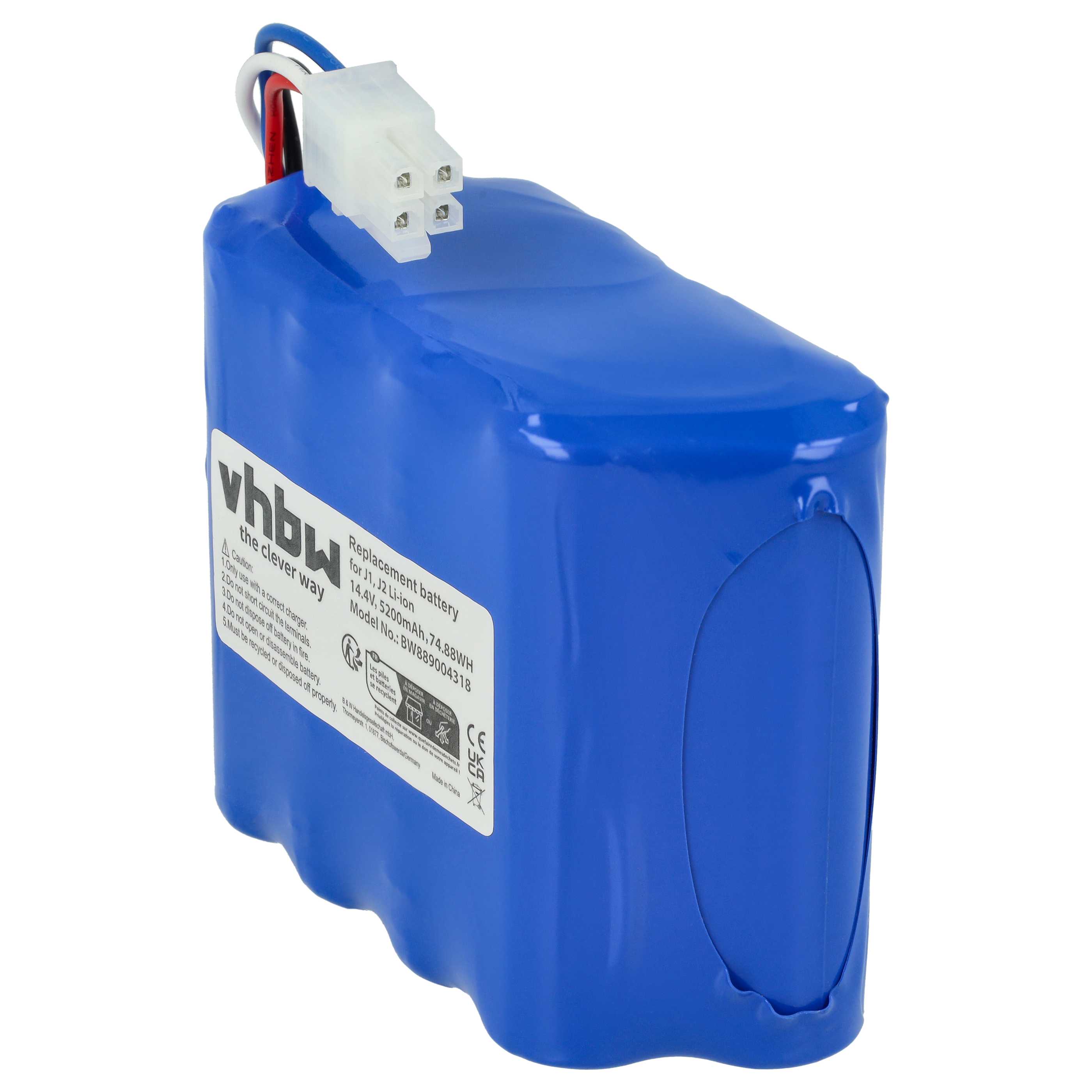 Battery replaces Narwal C392-B-4S2P, XNY4S2PB, C392-C1-4S2P, C392-C2-4S2P for Narwal 5200mAh, 14.4V, Li-Ion