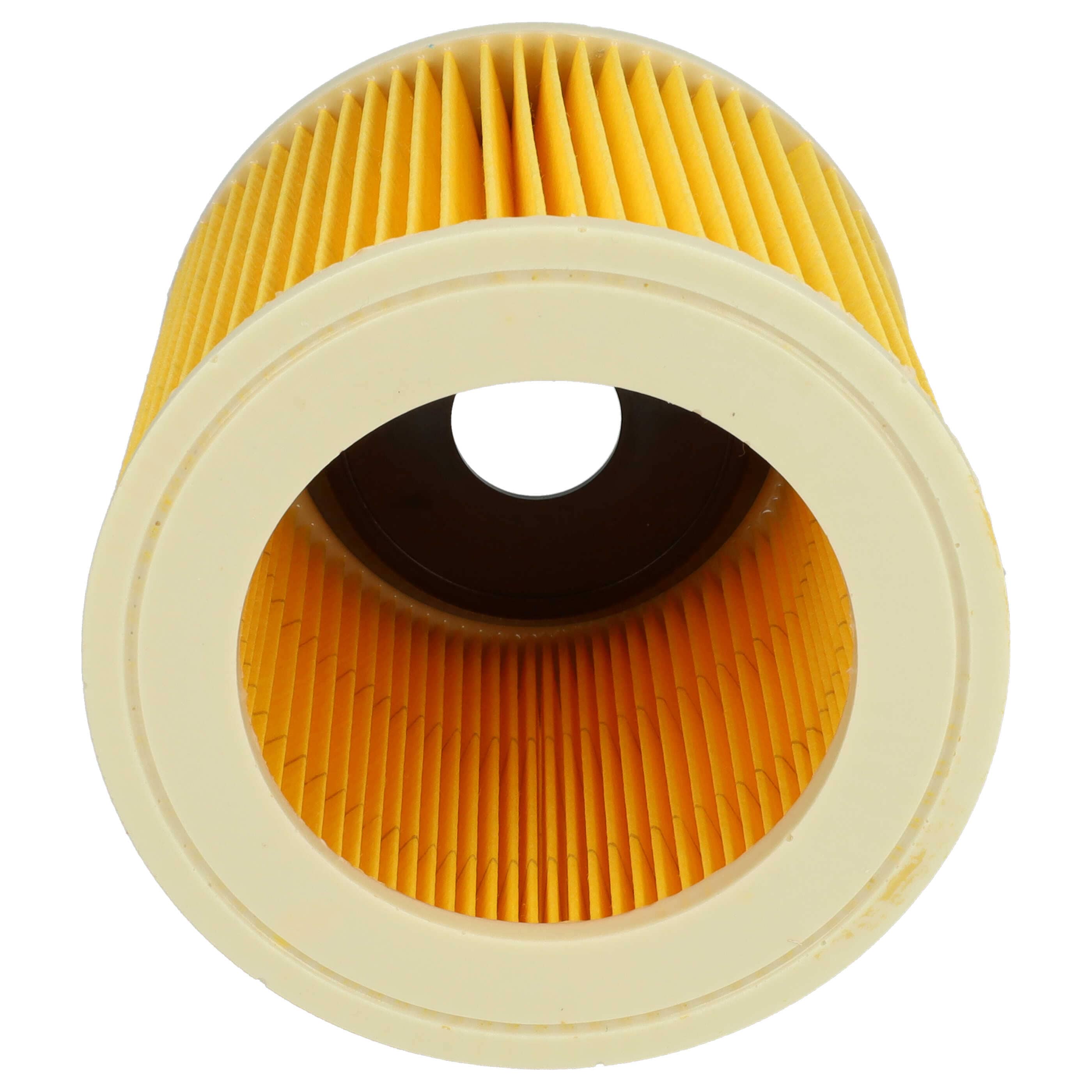 5x Filtro reemplaza Kärcher 2.863-303.0, 6.414-547.0 para aspiradora - filtro de cartucho, amarillo