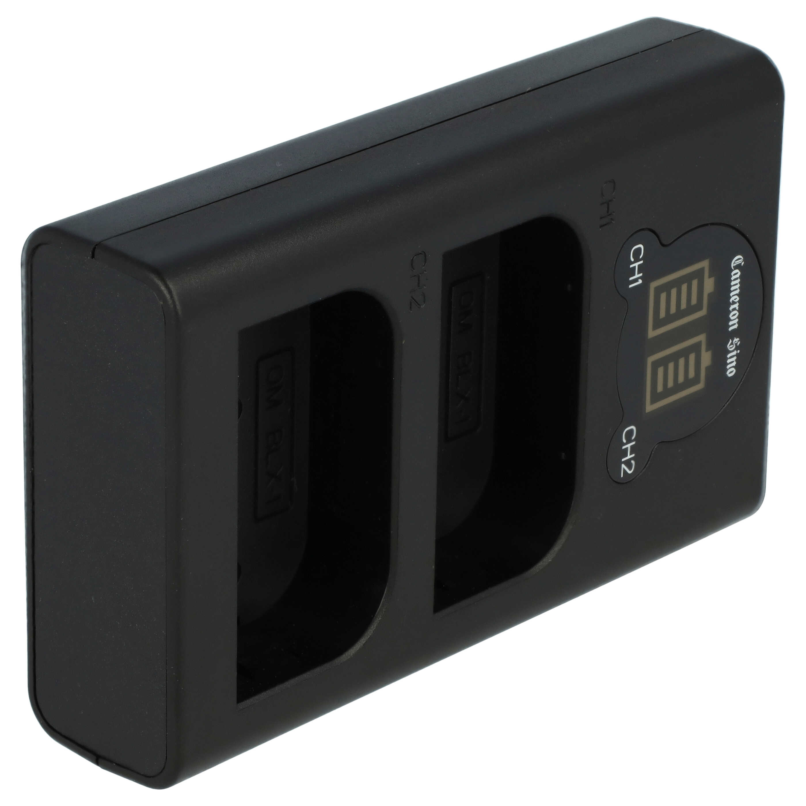 Battery Charger Micro-USB + USB-C suitable for Olympus OM-1 Mirrorless Digital Camera - 0.5 A