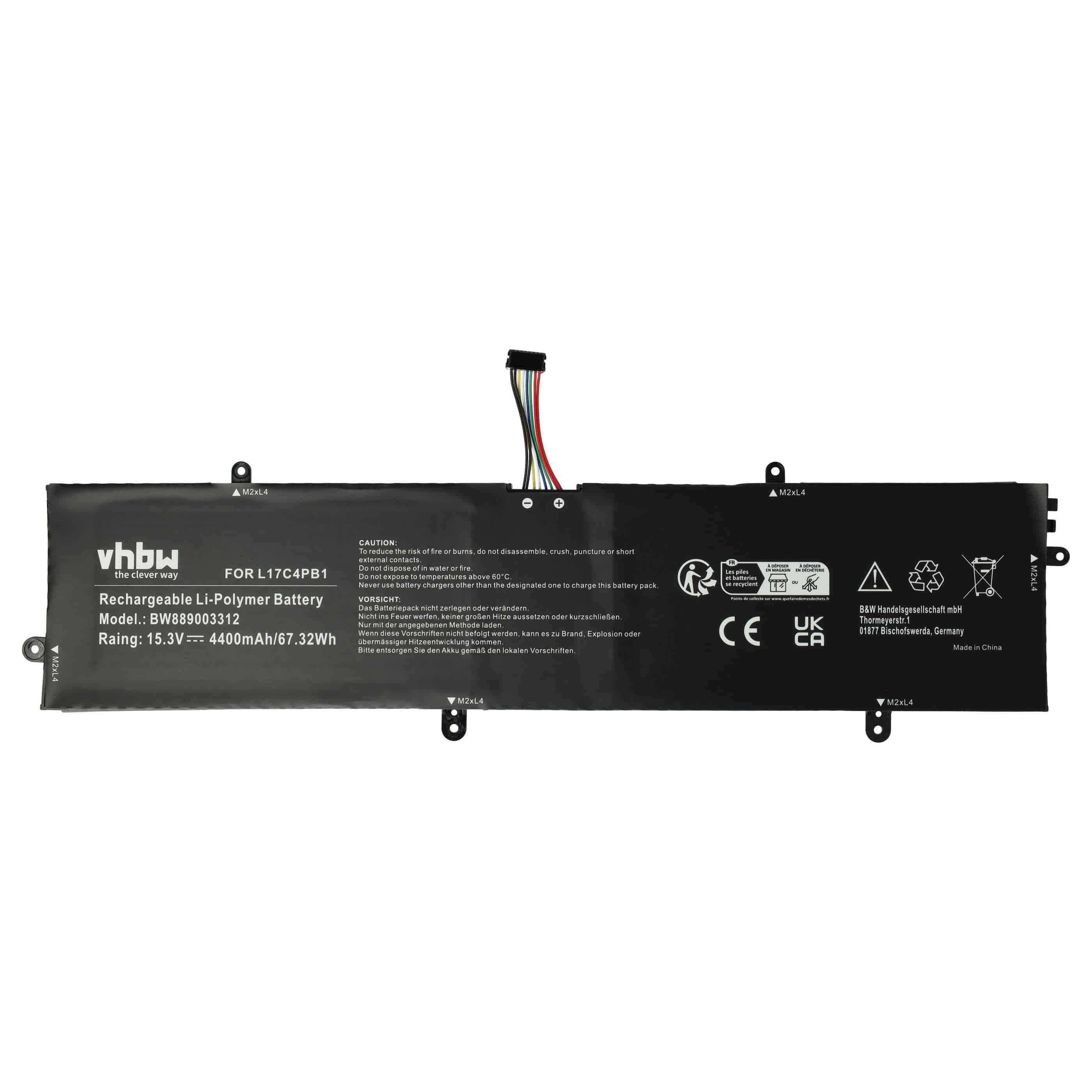 Akumulator do laptopa zamiennik Lenovo 5B10P35084, 5B10P35083, 5B10P35082, L17C4PB1 - 4400 mAh 15,3 V LiPo