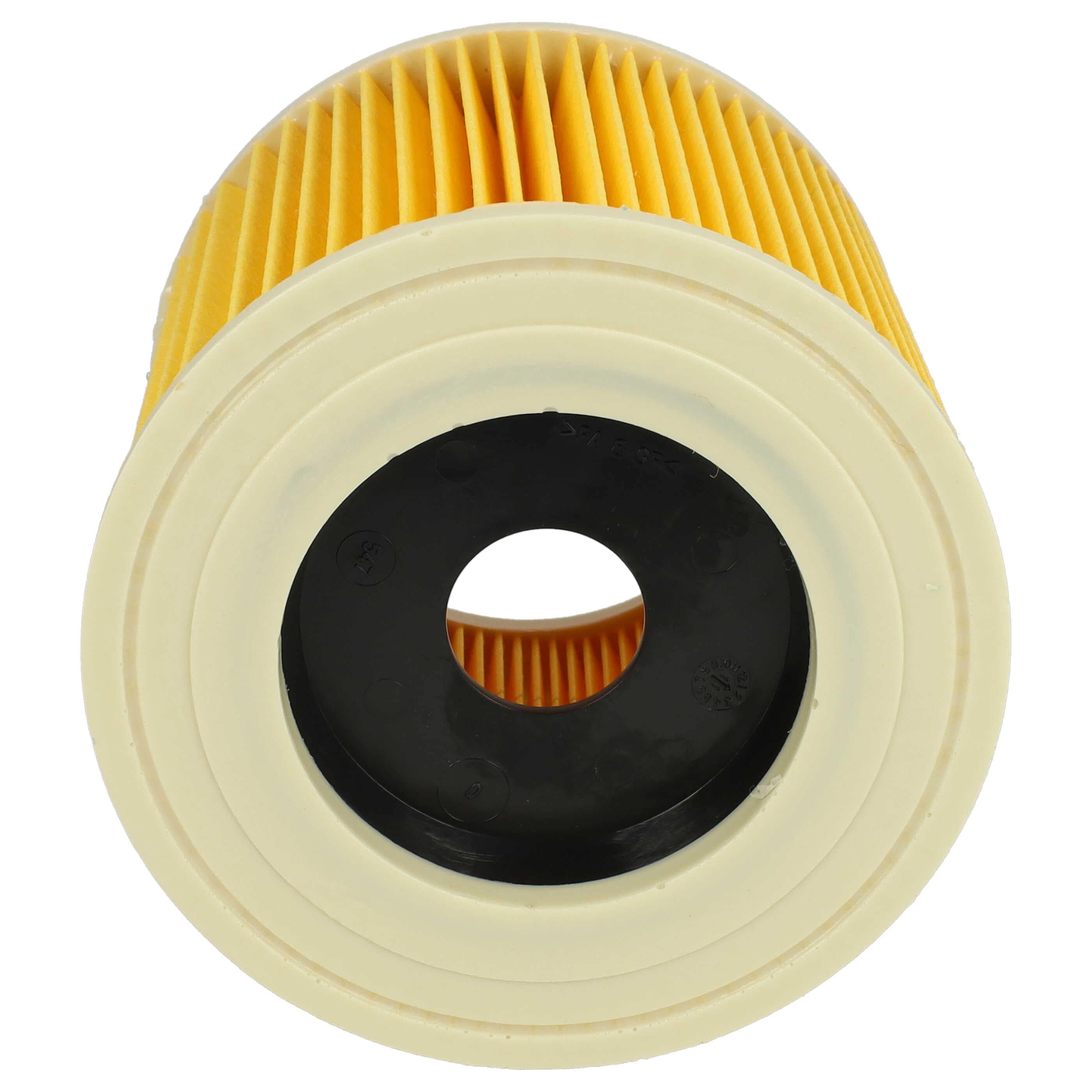 3x cartridge filter replaces Kärcher 2.863-303.0, 6.414-552.0, 6.414-547.0 for BaierVacuum Cleaner, yellow