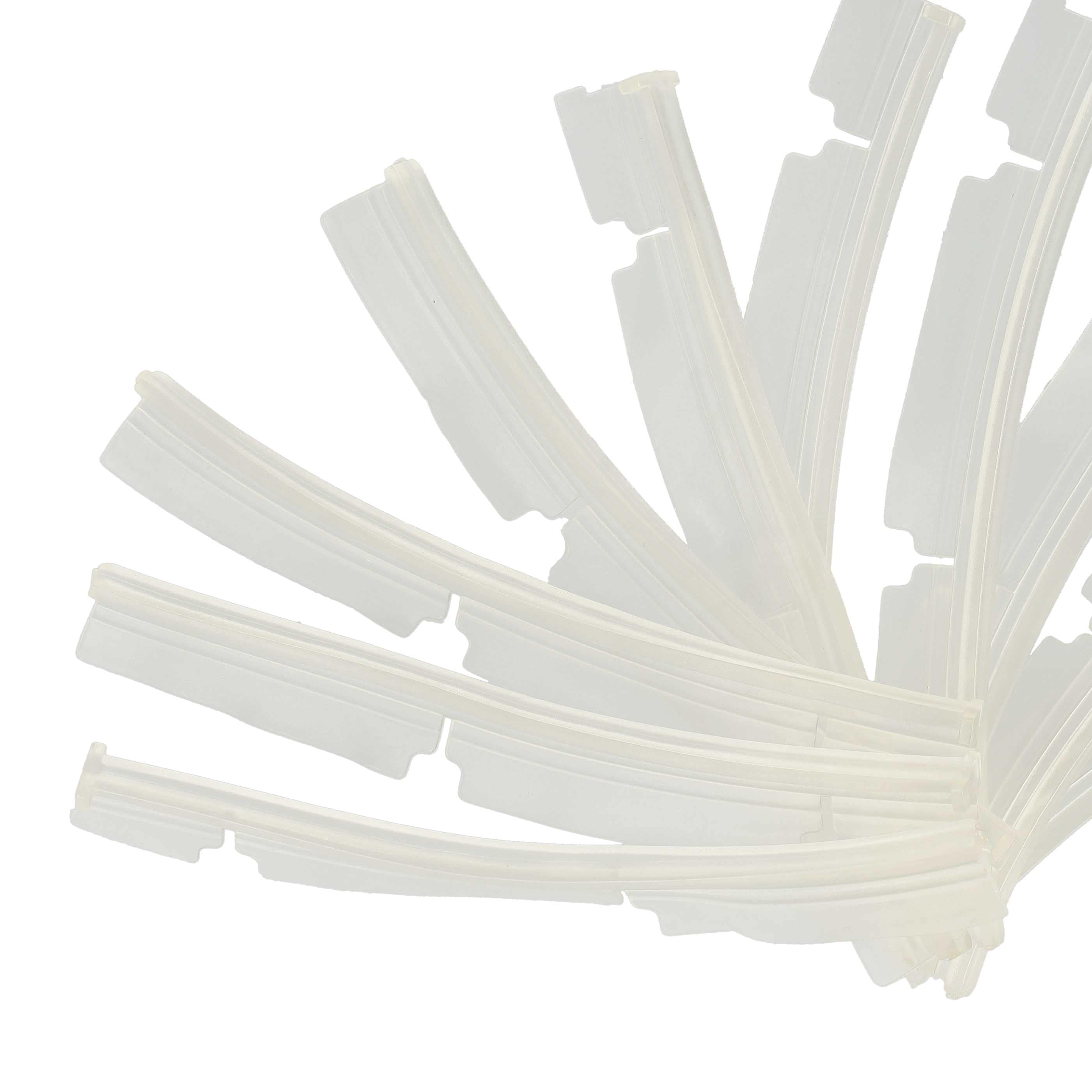10x Rubber Lip suitable for Neato, Vorwerk XV-11 Robot Vacuum Cleaner etc. - With Slats