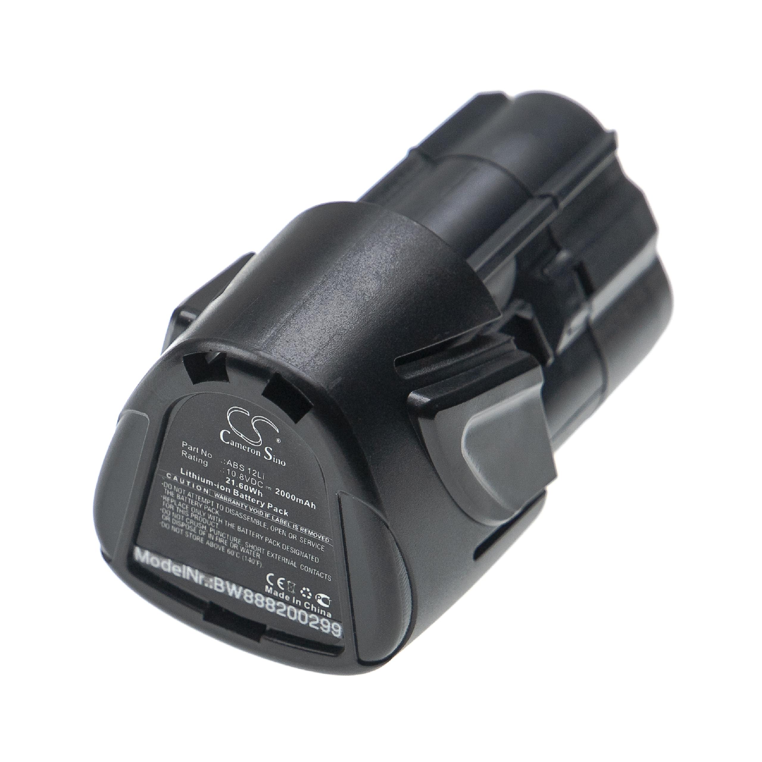 Batteria per attrezzo sostituisce Lux Tools ABS 12Li - 2000 mAh, 10,8 V, Li-Ion