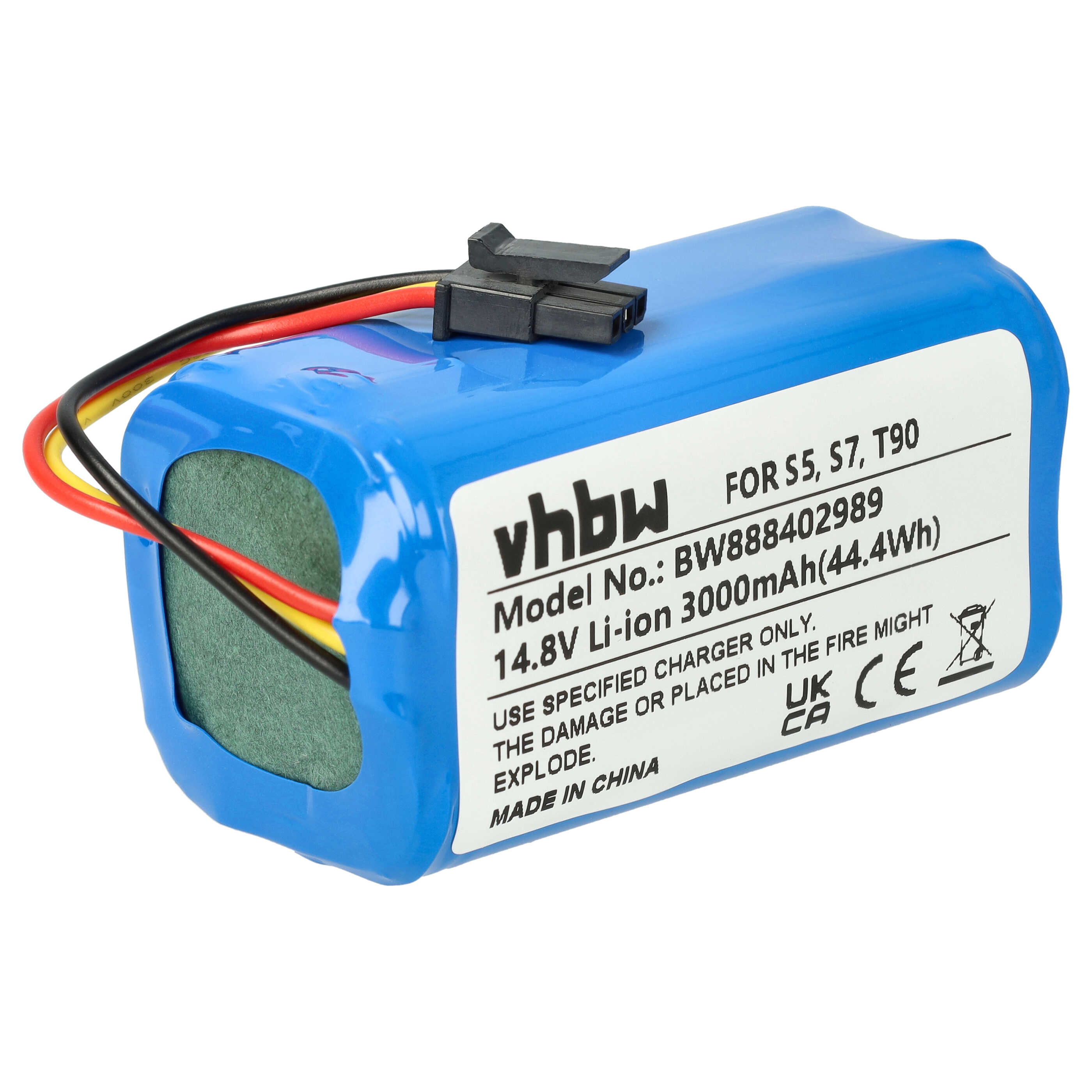 Battery replaces Qihoo M26-4S1P, INR18650 M264S1P, LR-PAS0638W-EU, 2ASP4-S5 for Qihoo 3000mAh, 14.8V, Li-Ion