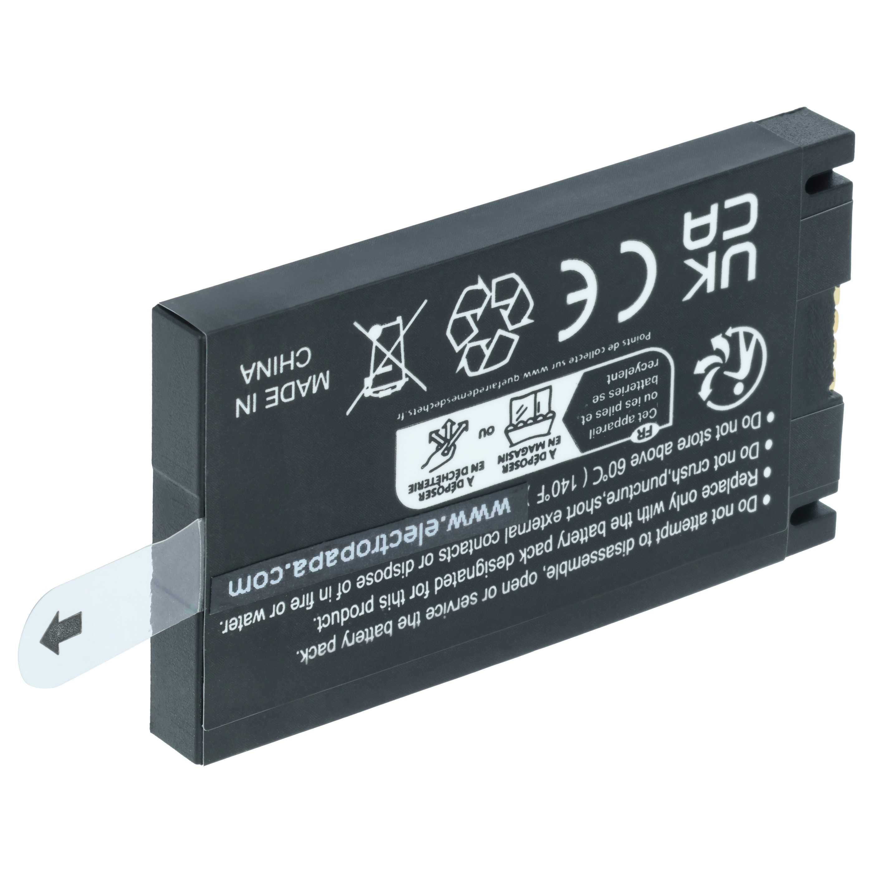 Batería reemplaza Datalogic 11300794, 3H21-00000370 para escáner código de barras (1100 mAh, 3,7 V, Li-Ion)