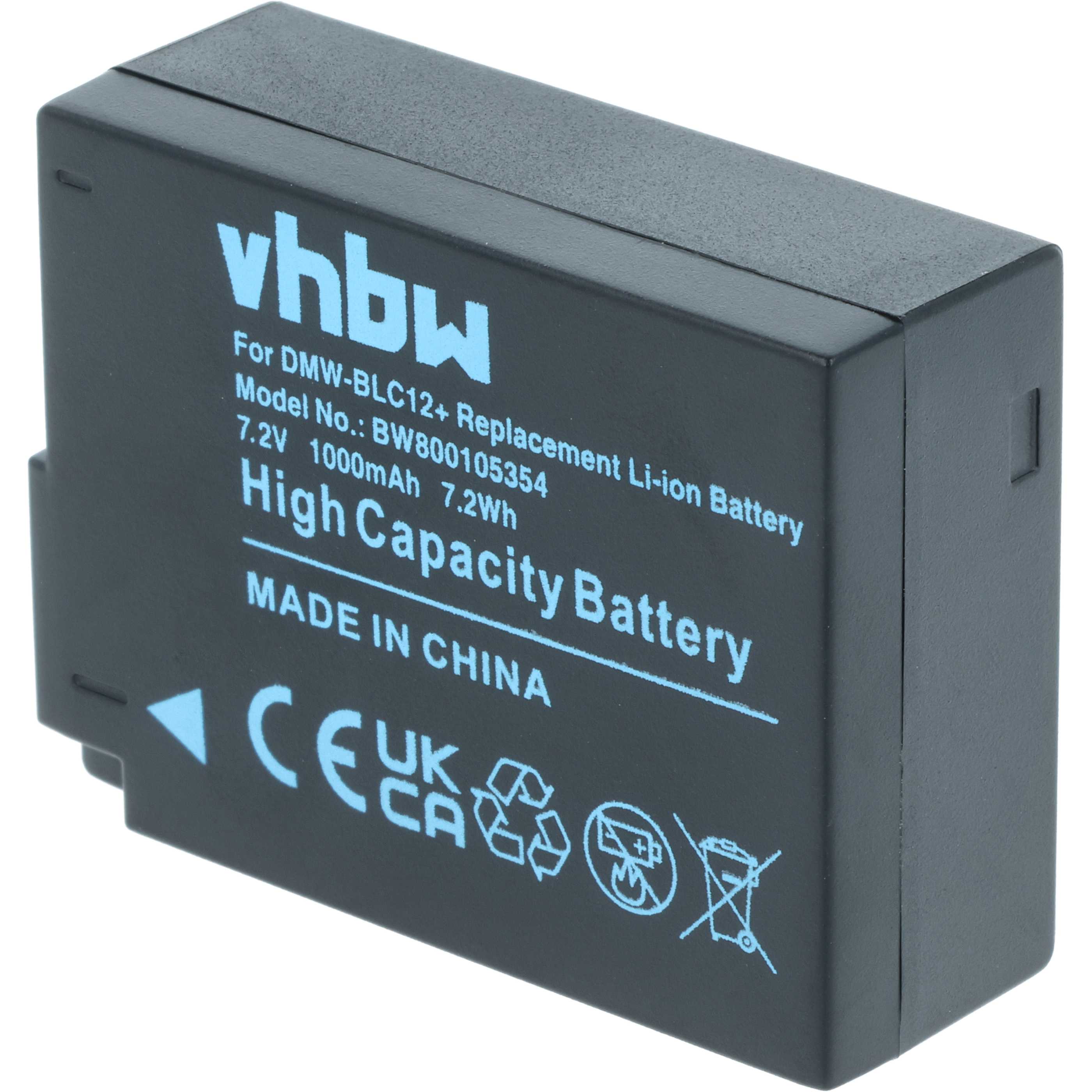 2x Battery replaces Leica BP-DC12 - 1000mAh, 7.2V, Li-Ion with Info Chip