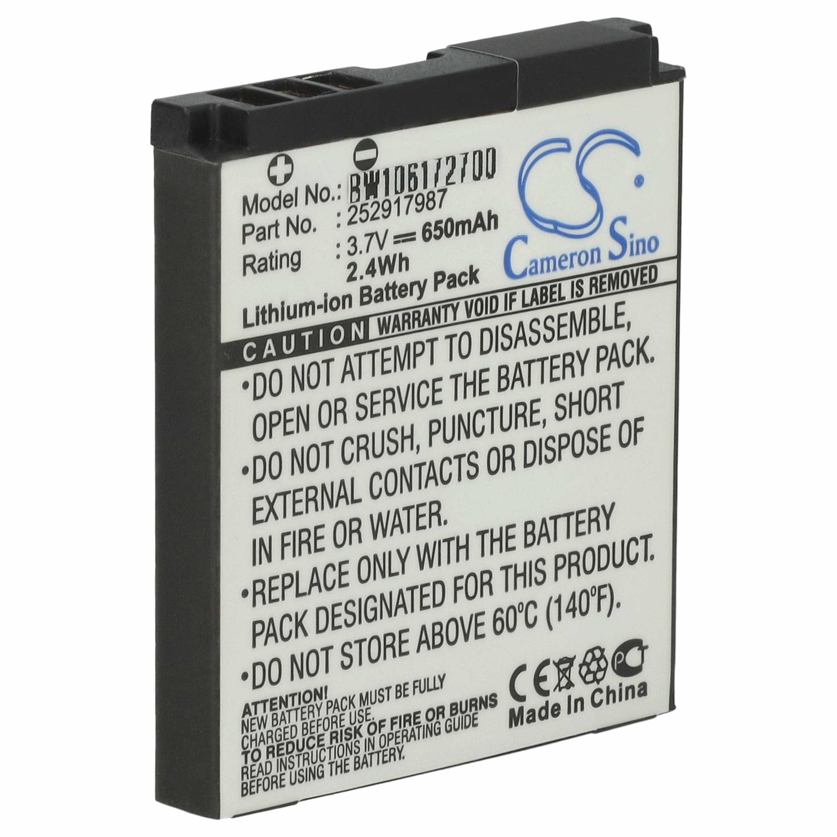Akumulator do telefonu smartfona zamiennik Sagem 287144358, 252917987, 253030172 - 650 mAh 3,7 V Li-Ion
