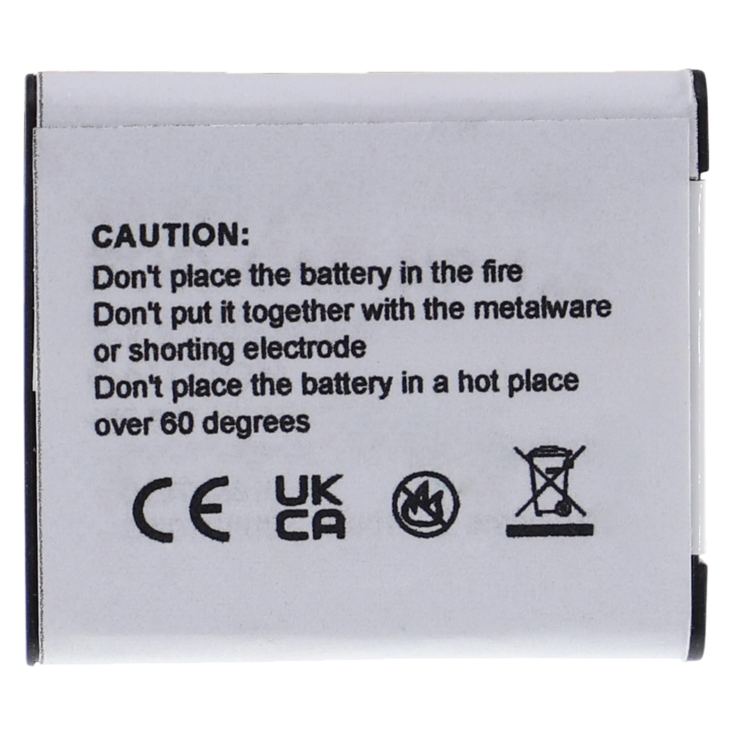 Battery Replacement for Casio NP-120DBA, NP-120 - 630mAh, 3.7V, Li-Ion