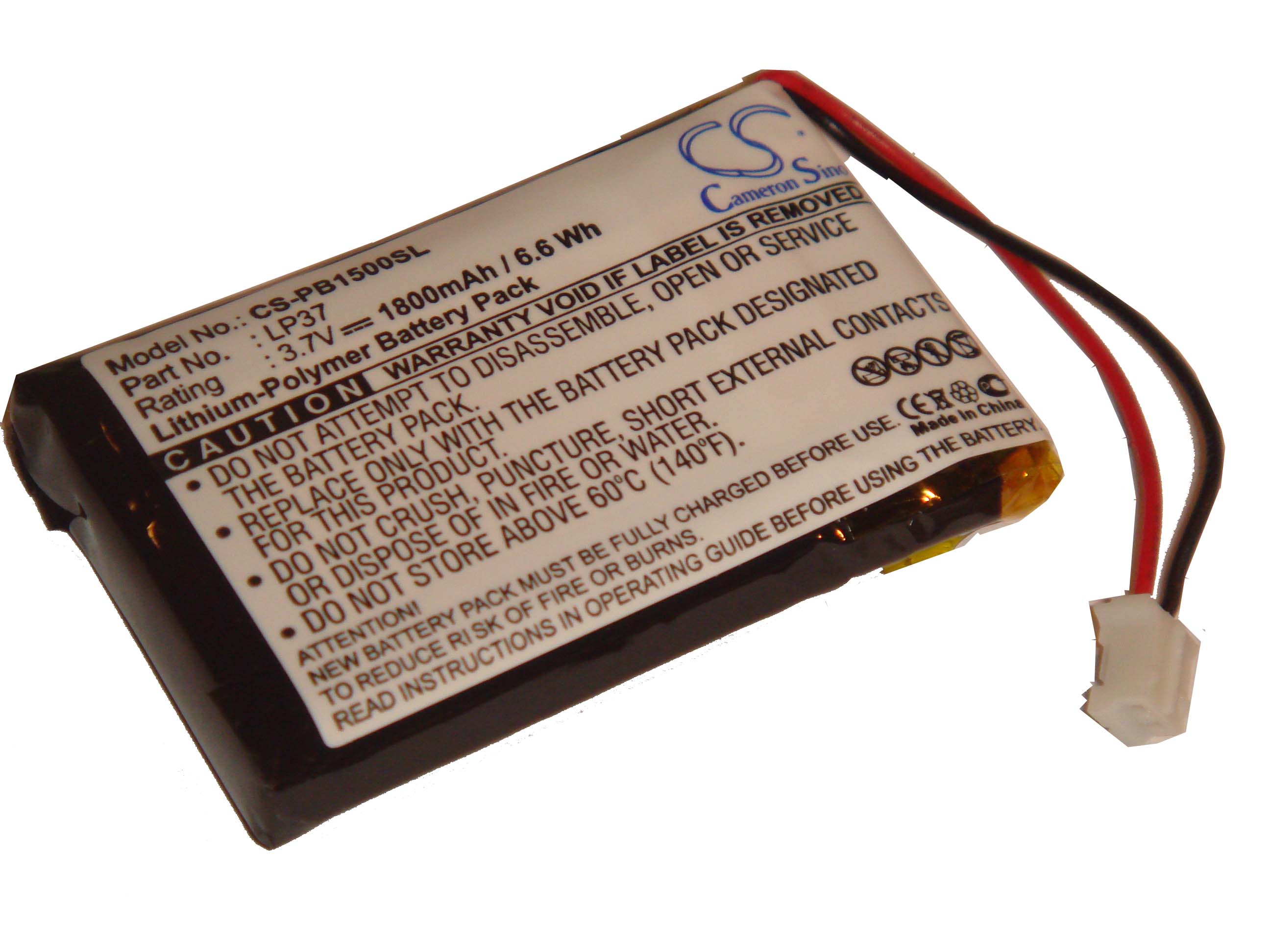 DAB Radio Battery Replacement for LP37 - 1800mAh 3.7V Li-polymer