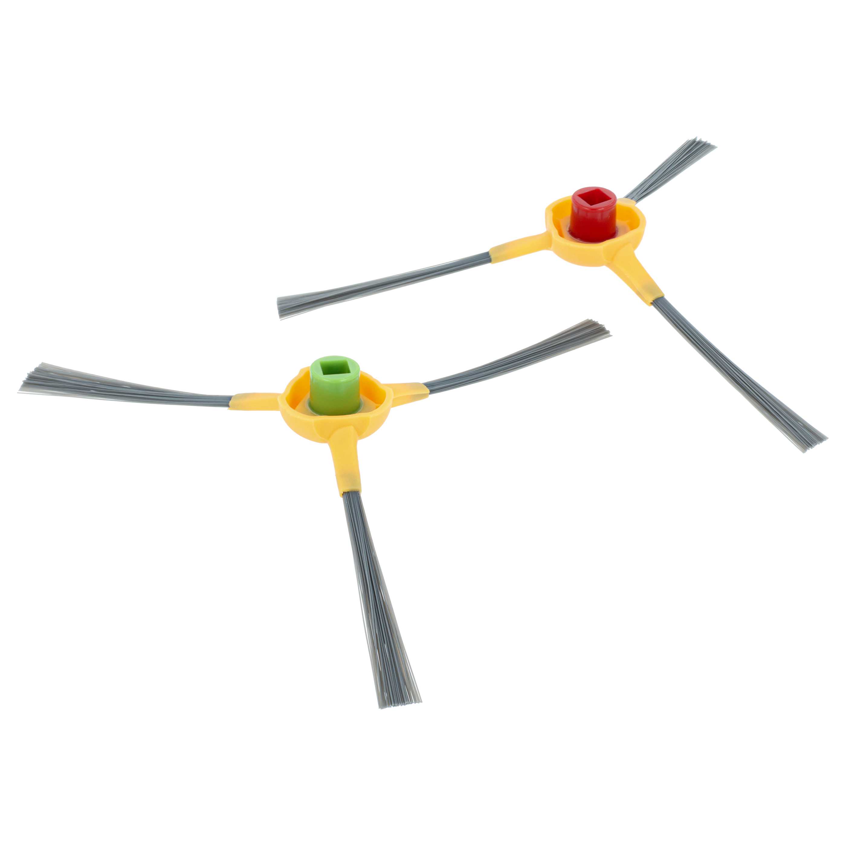 2x Side Brush replaces Ecovacs D-S374 for Ecovacs Robot Vacuum Cleaner - 3-armed, grey, yellow