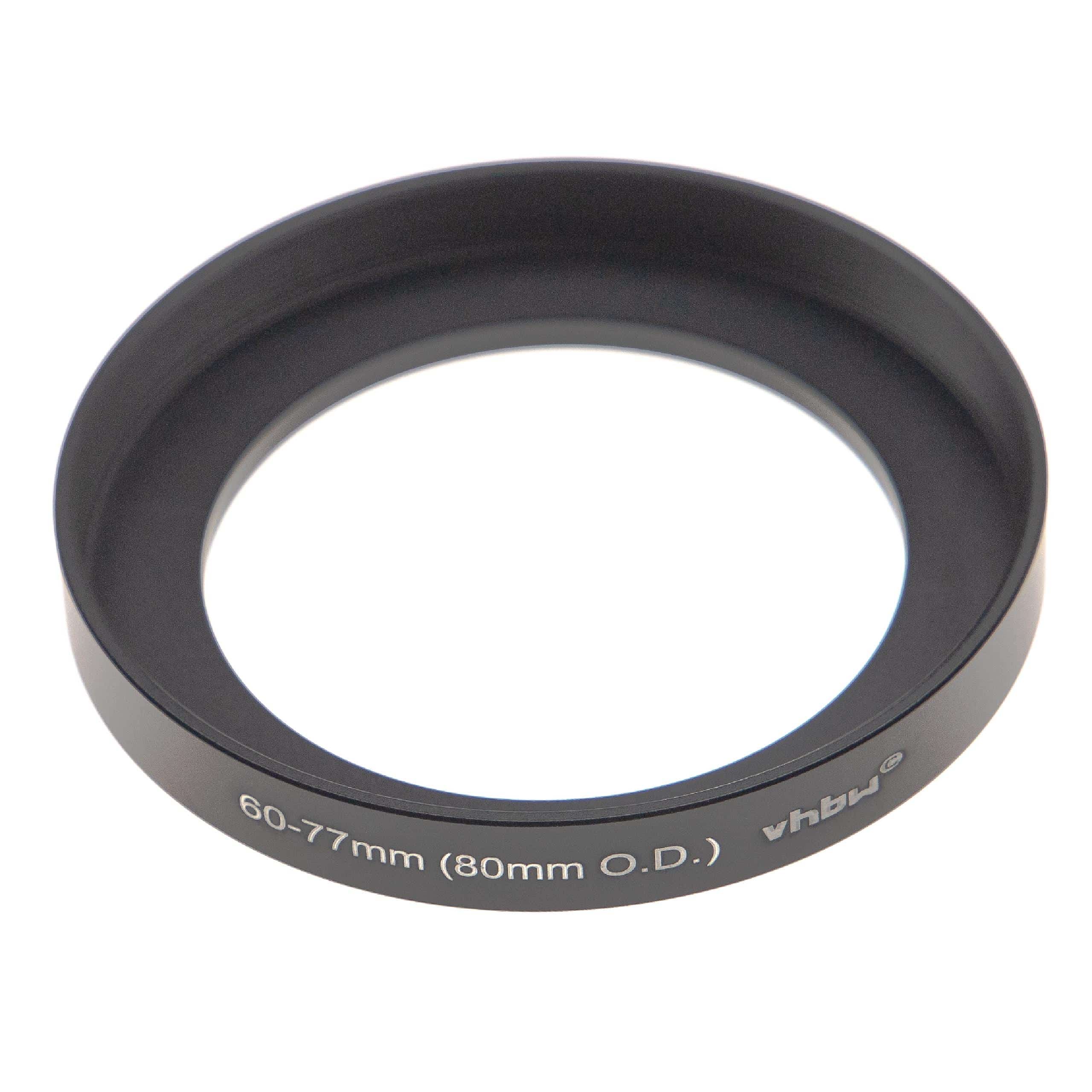 Step-Up Ring Adapter of 60 mm to 77 mm for matte box 80 mm O.D. - Filter Adapter